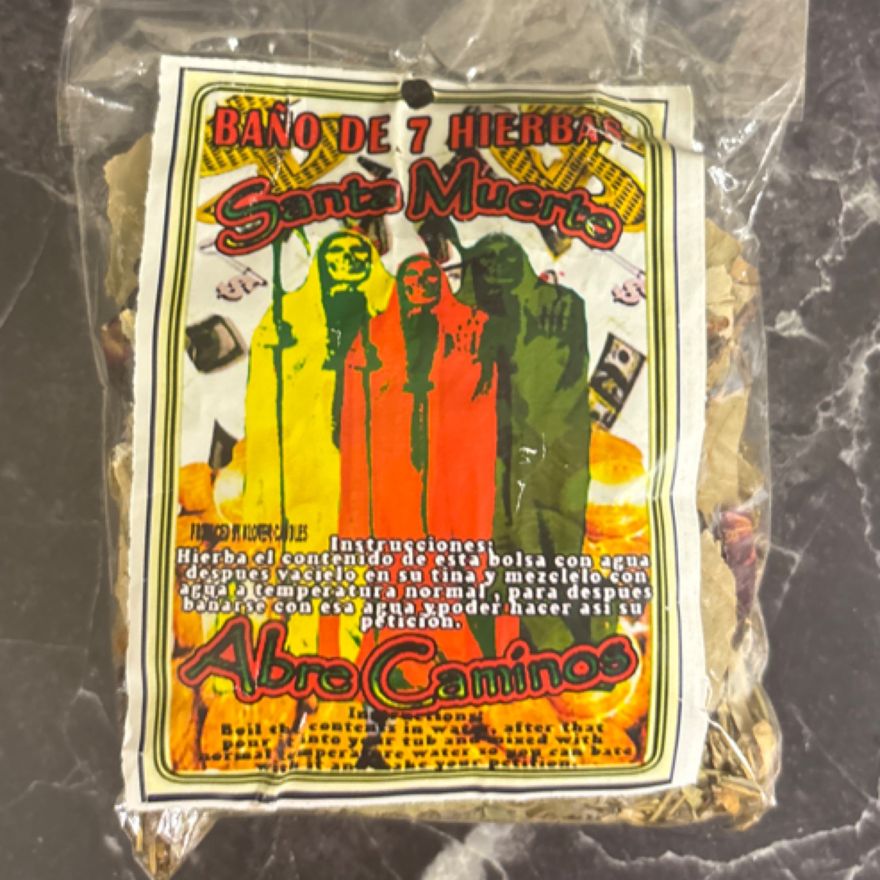 Santa Muerte 7 Herb Spiritual Bath – Abre Caminos (Open Roads Cleanse)