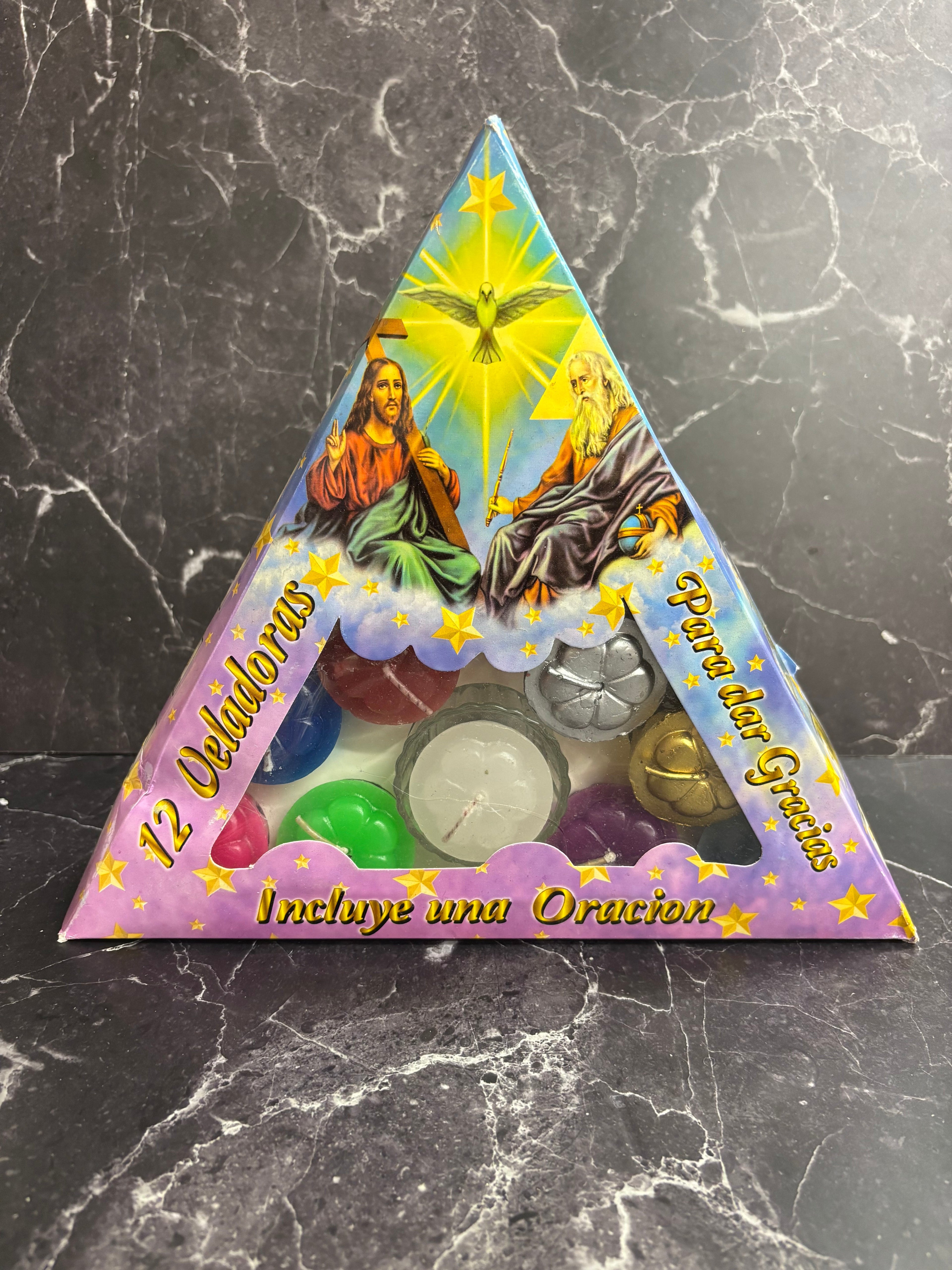 12 Veladoras Par Dar Gracias