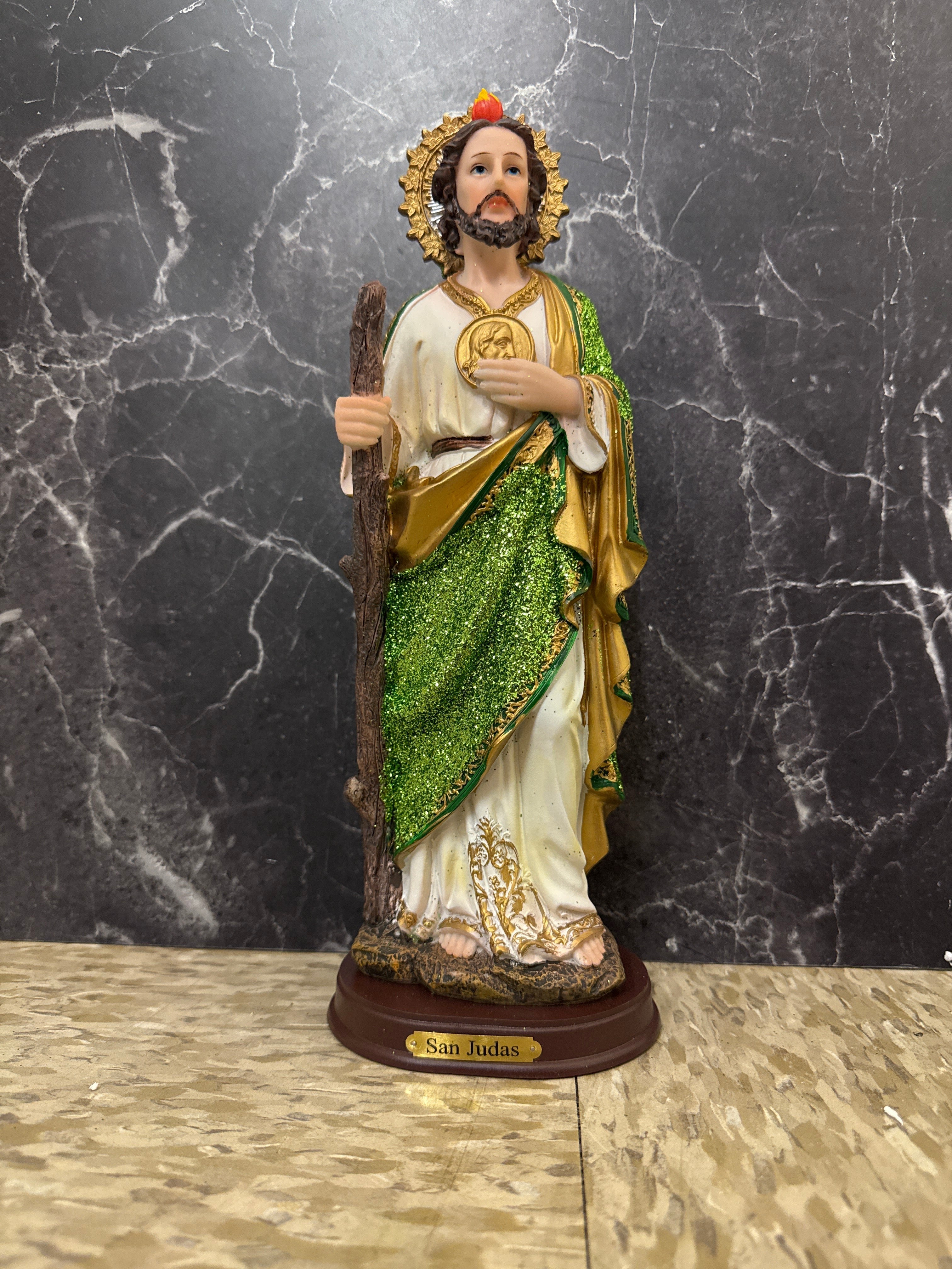 13” San Judas Tadeo Statue 💚✨ – Patron Saint of Impossible Causes