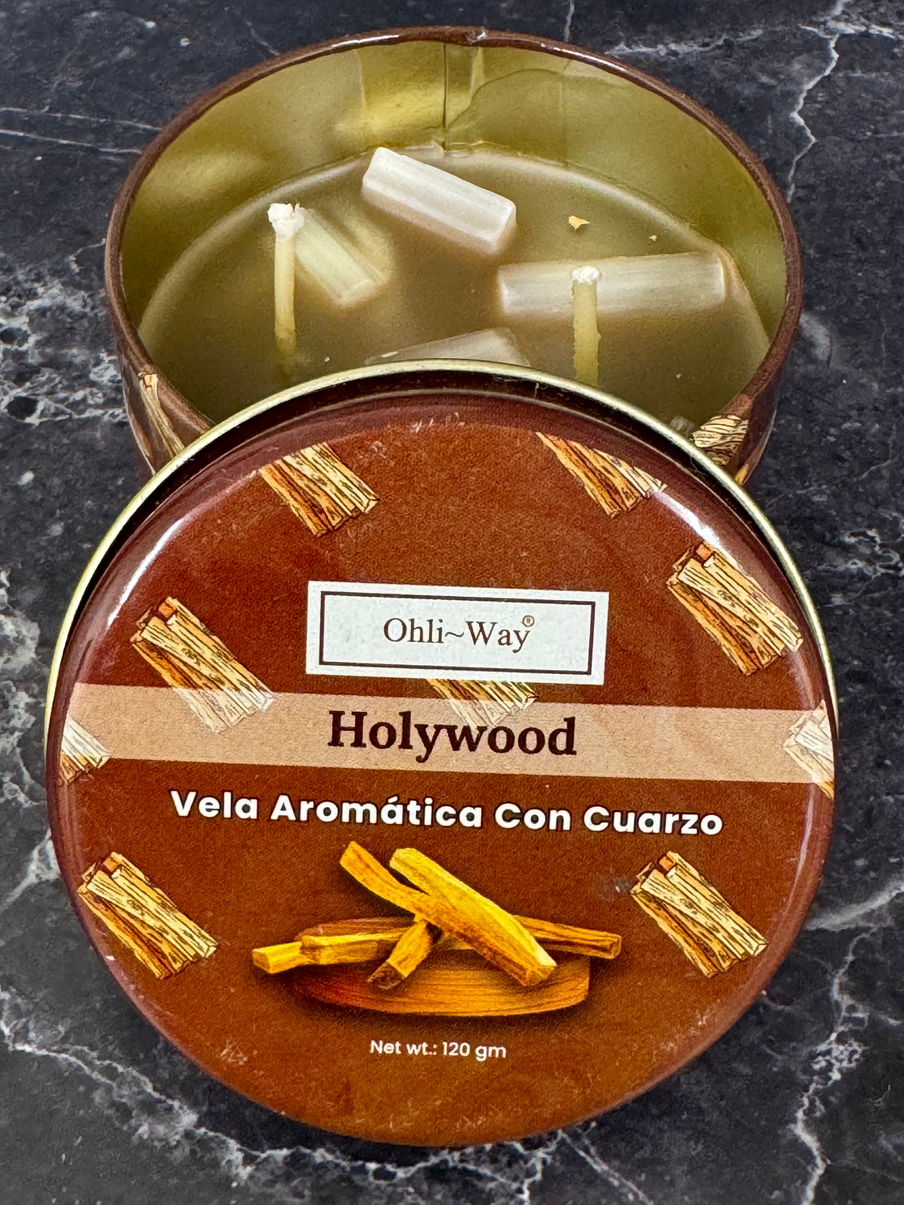 Ohi-way Candle Holywood Vela Aromatica Con Cuarzo