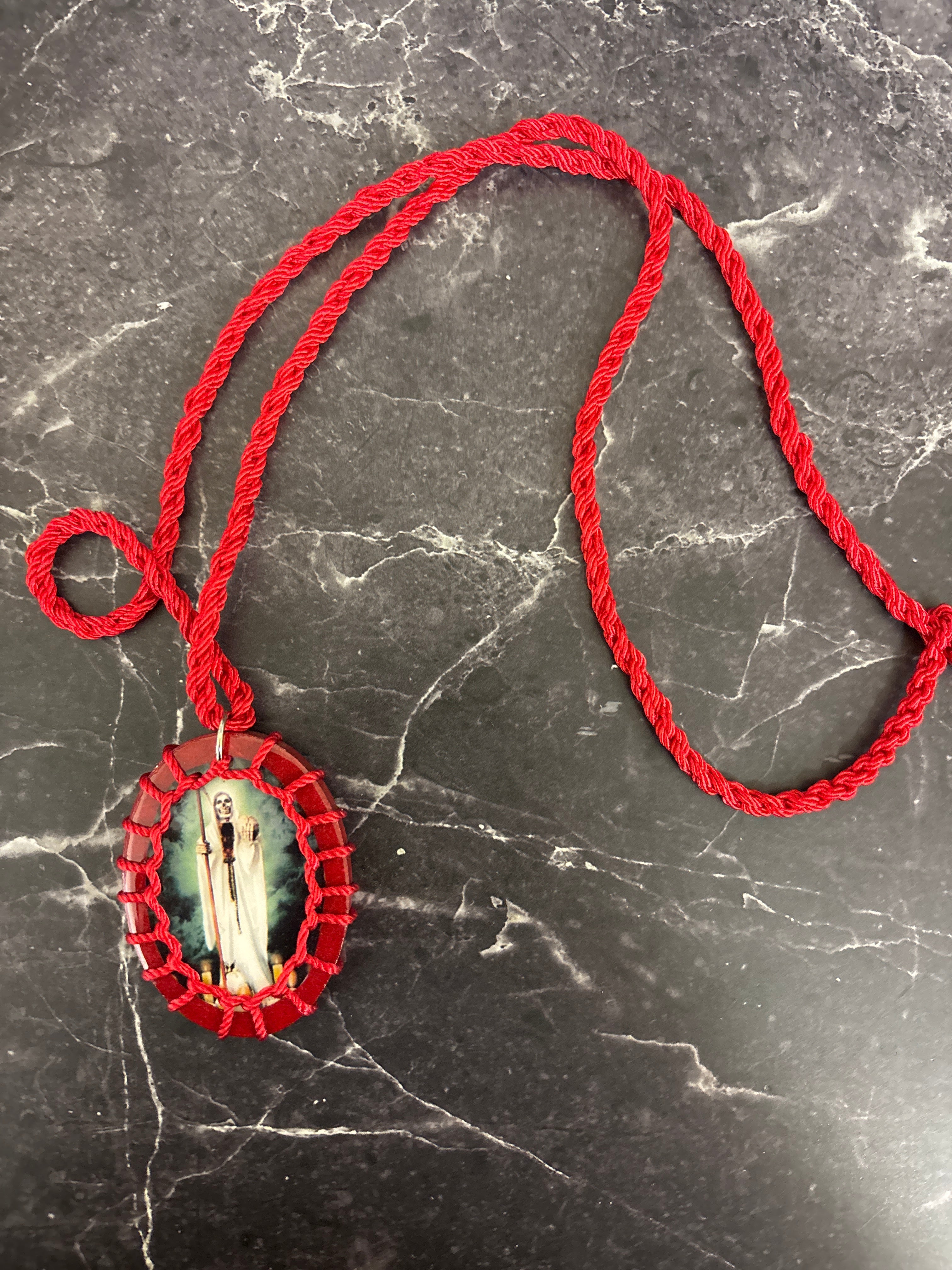 Santa Muerte Corded Necklaces