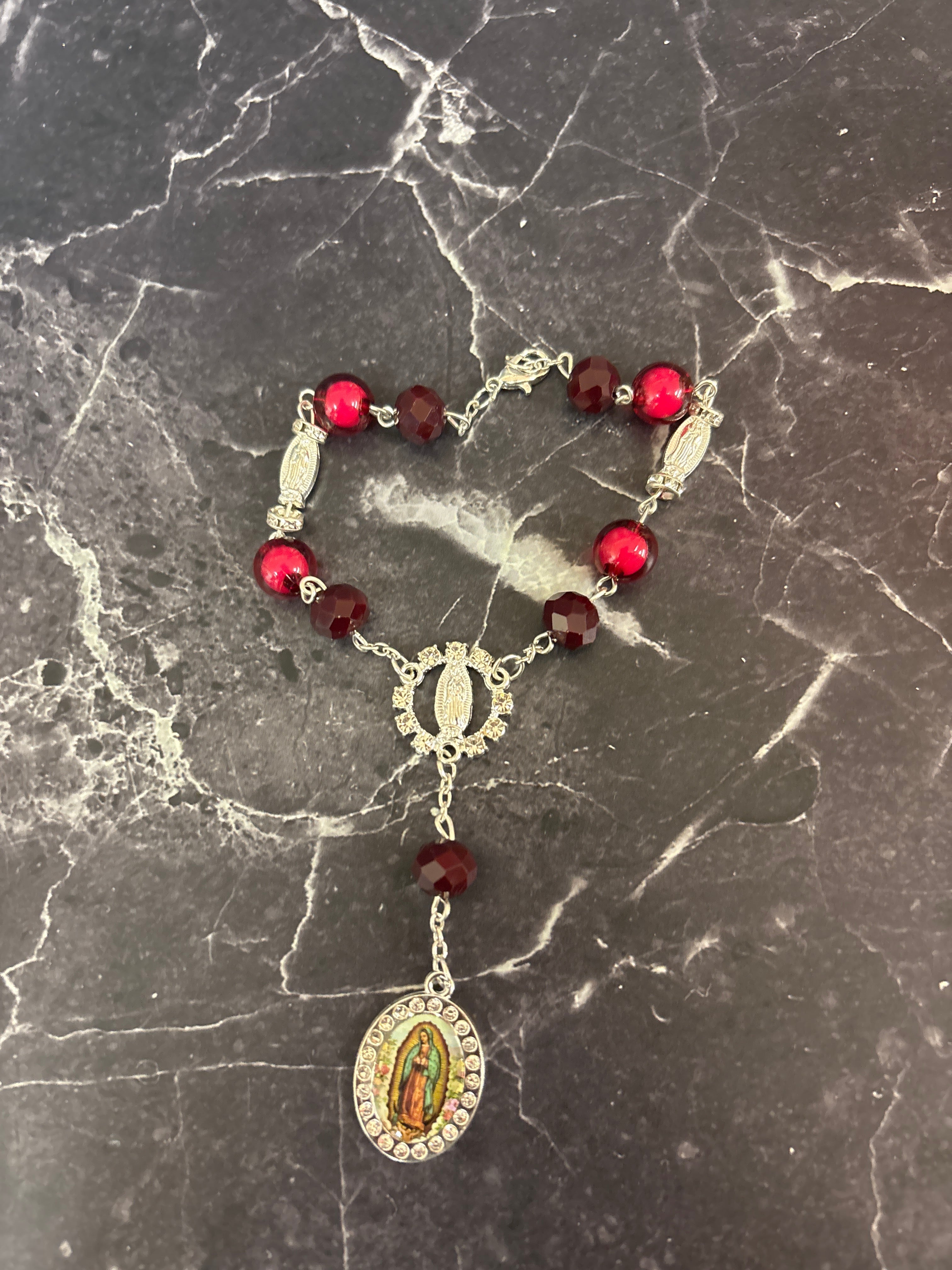 Our Lady And Divine Crystal Rosary Bracelets