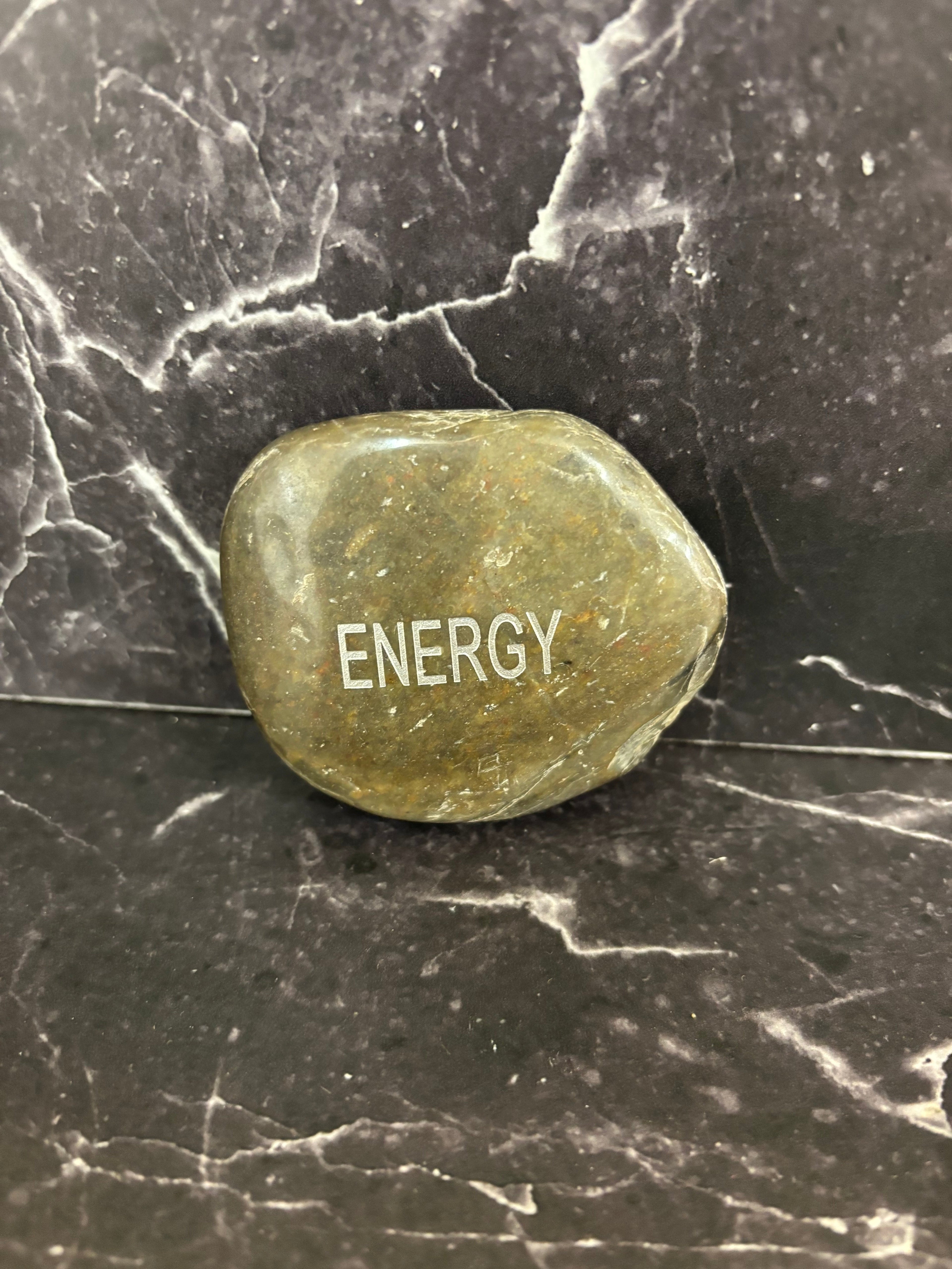 Engraved Intention Stones – Meditation, Create, Imagination, Energy, Celebrate (Sold Individually)