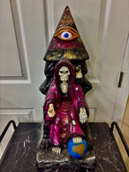 All-Seeing Eye Santa Muerte Statue 18" — Guardian of Wisdom & Destiny