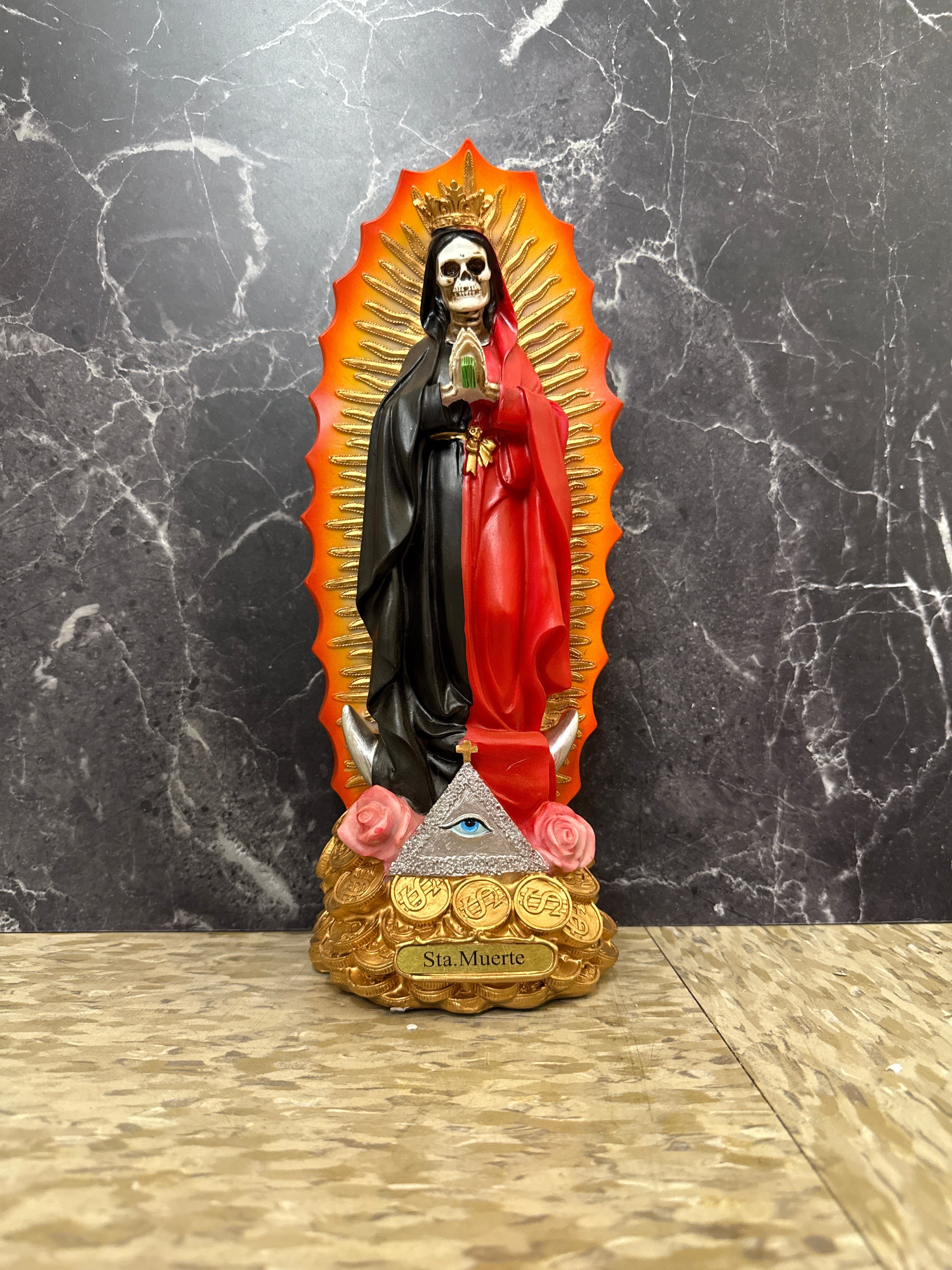 12.5” Santa Muerte Reversible Statue — Dual Cloak of Protection & Power