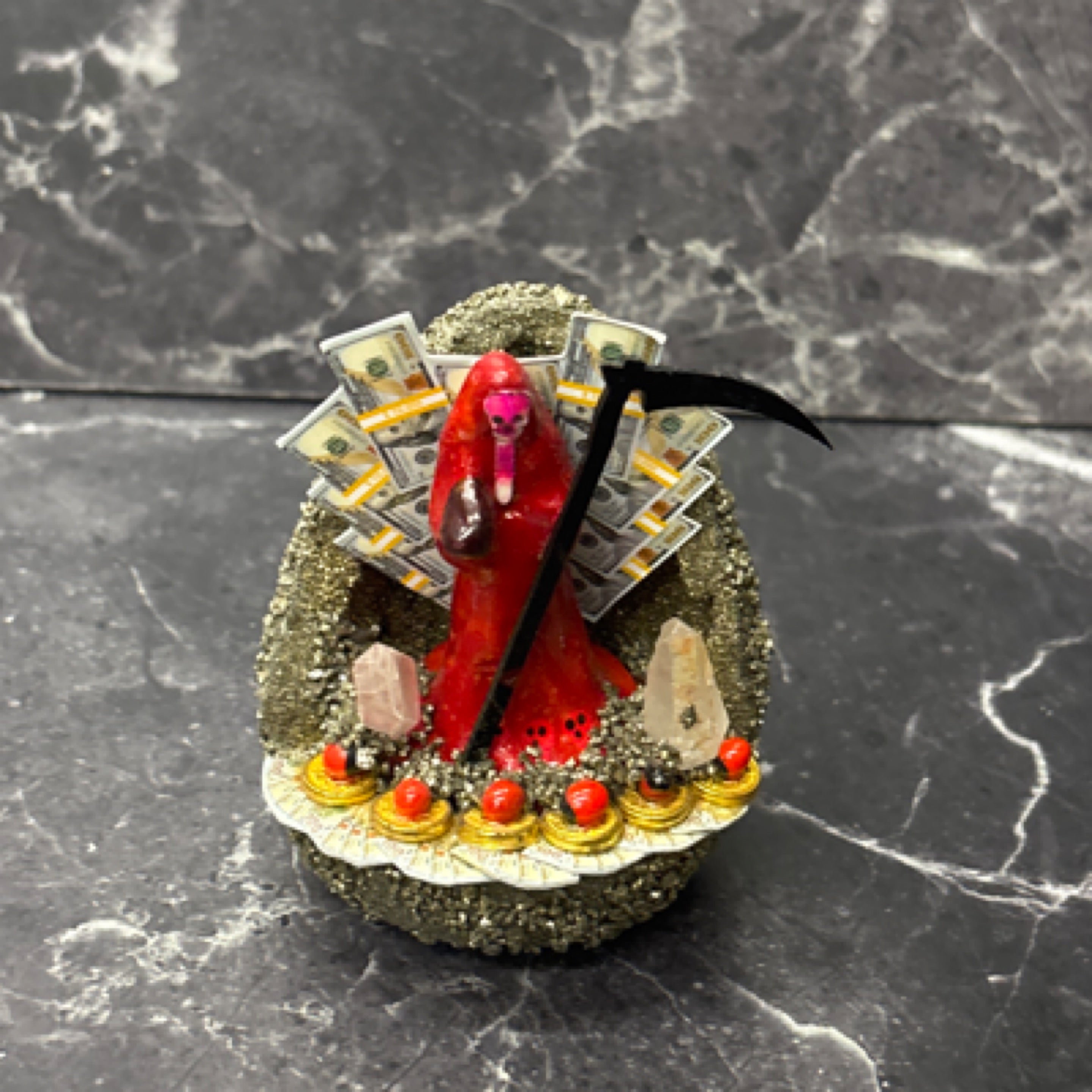 Santa Muerte Roja – Money & Protection Statue 💰