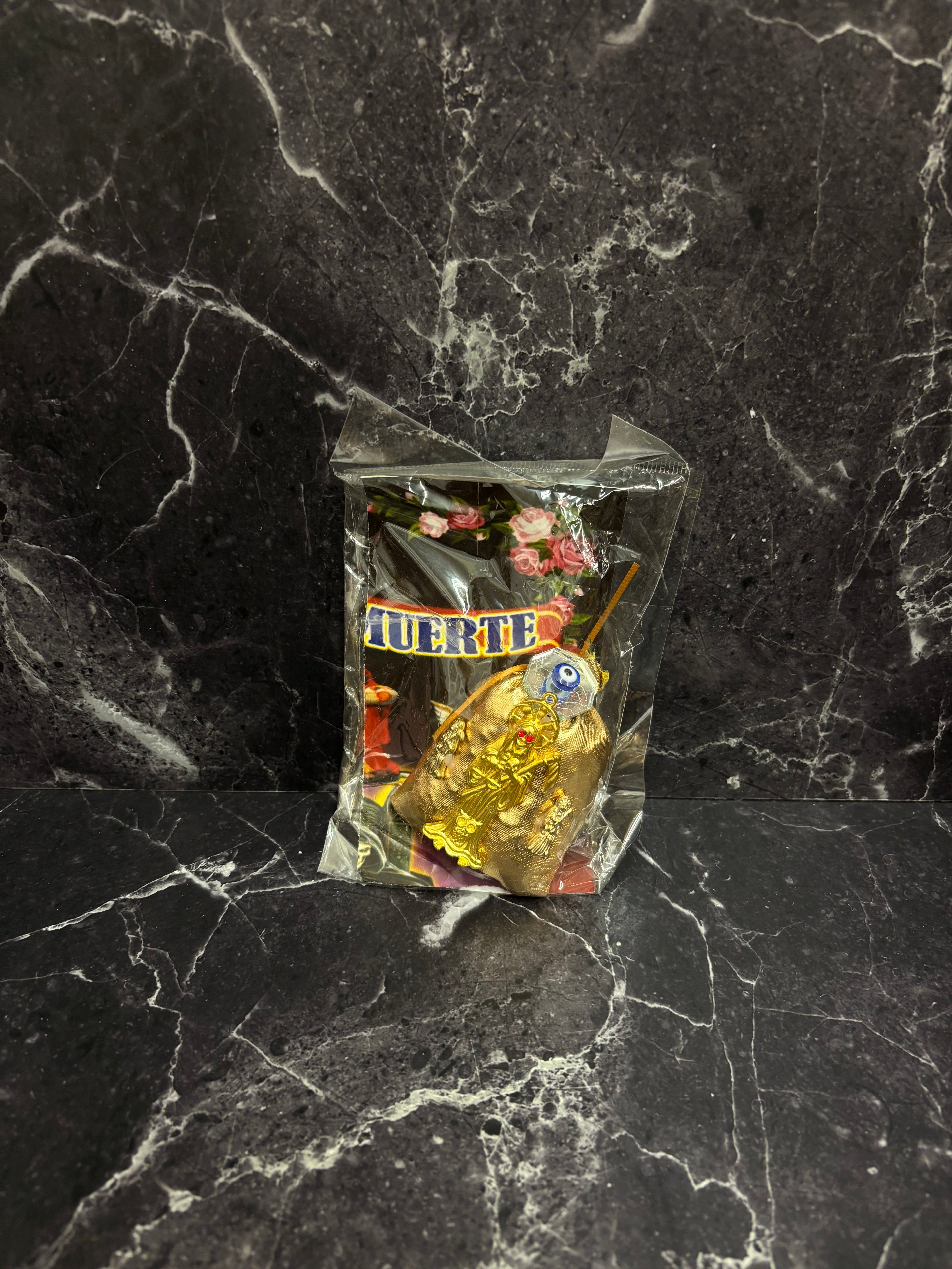 Santa Muerte Prosperity Bags – Red & Gold for Luck, Abundance, and Protection