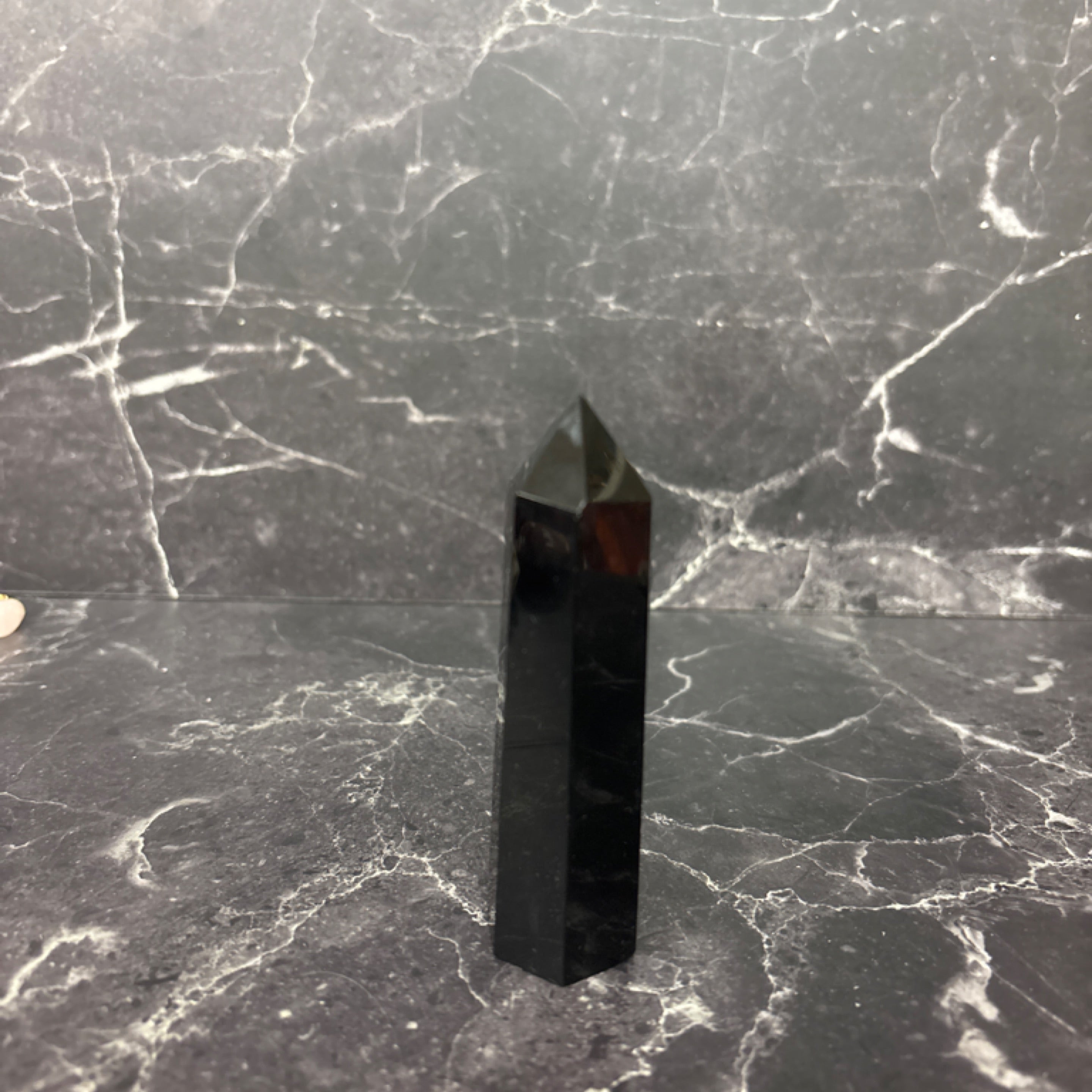 Black Obsidian Tower – Protection, Grounding & Energy Shield