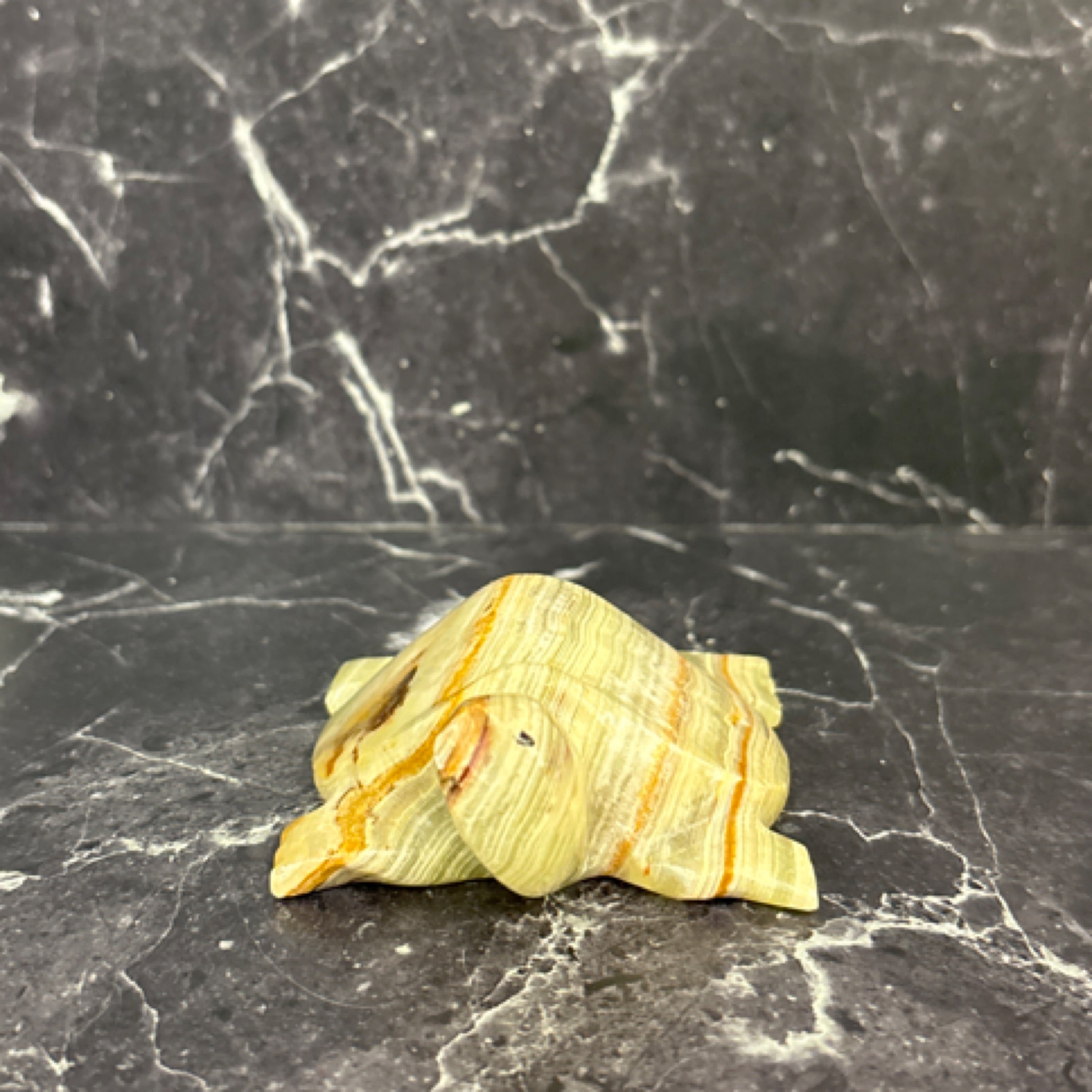 Carved Green Onyx Stone Figurine