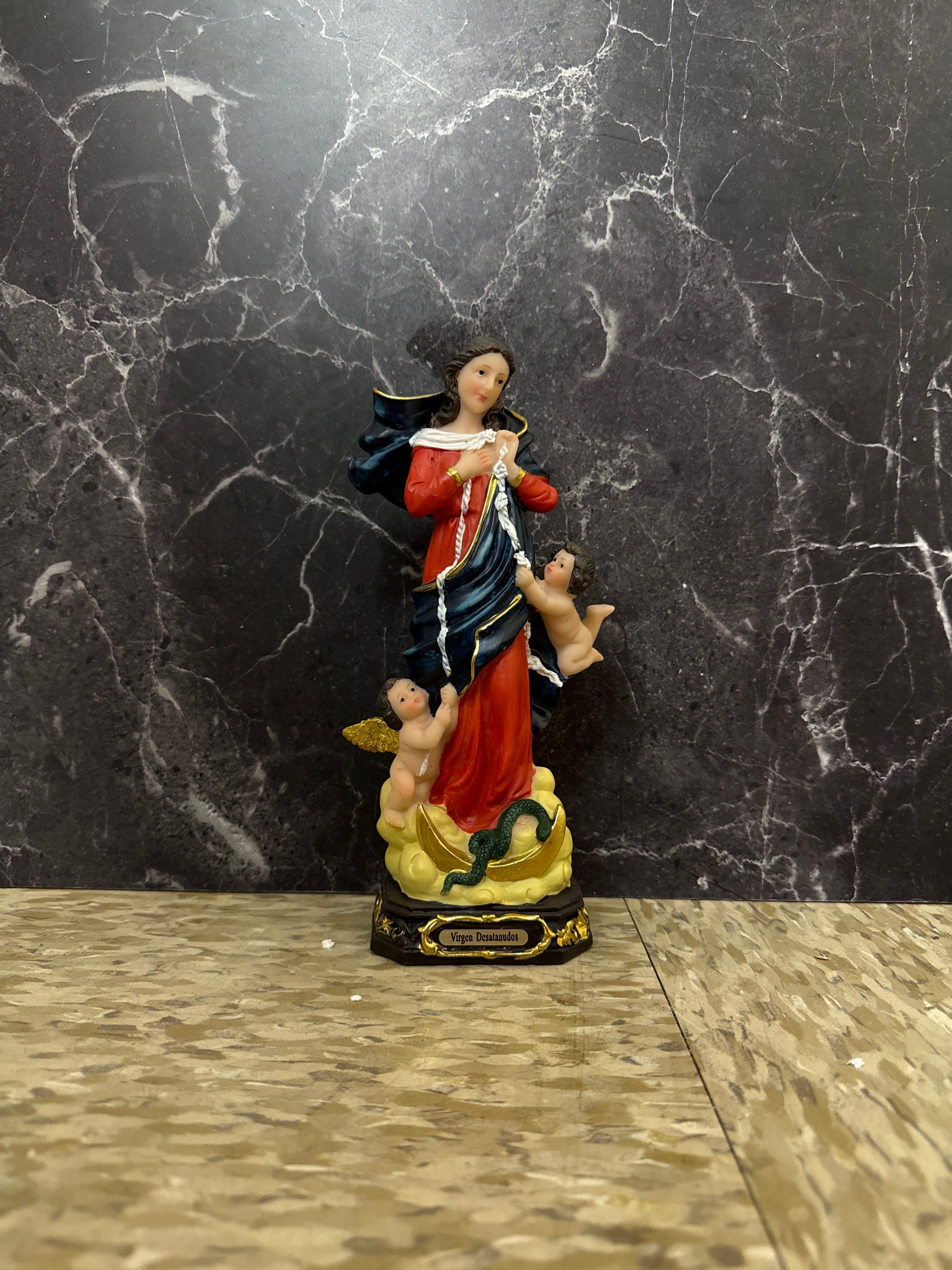 8.5” Virgen Desatanudos Statue — Our Lady, Undoer of Knots