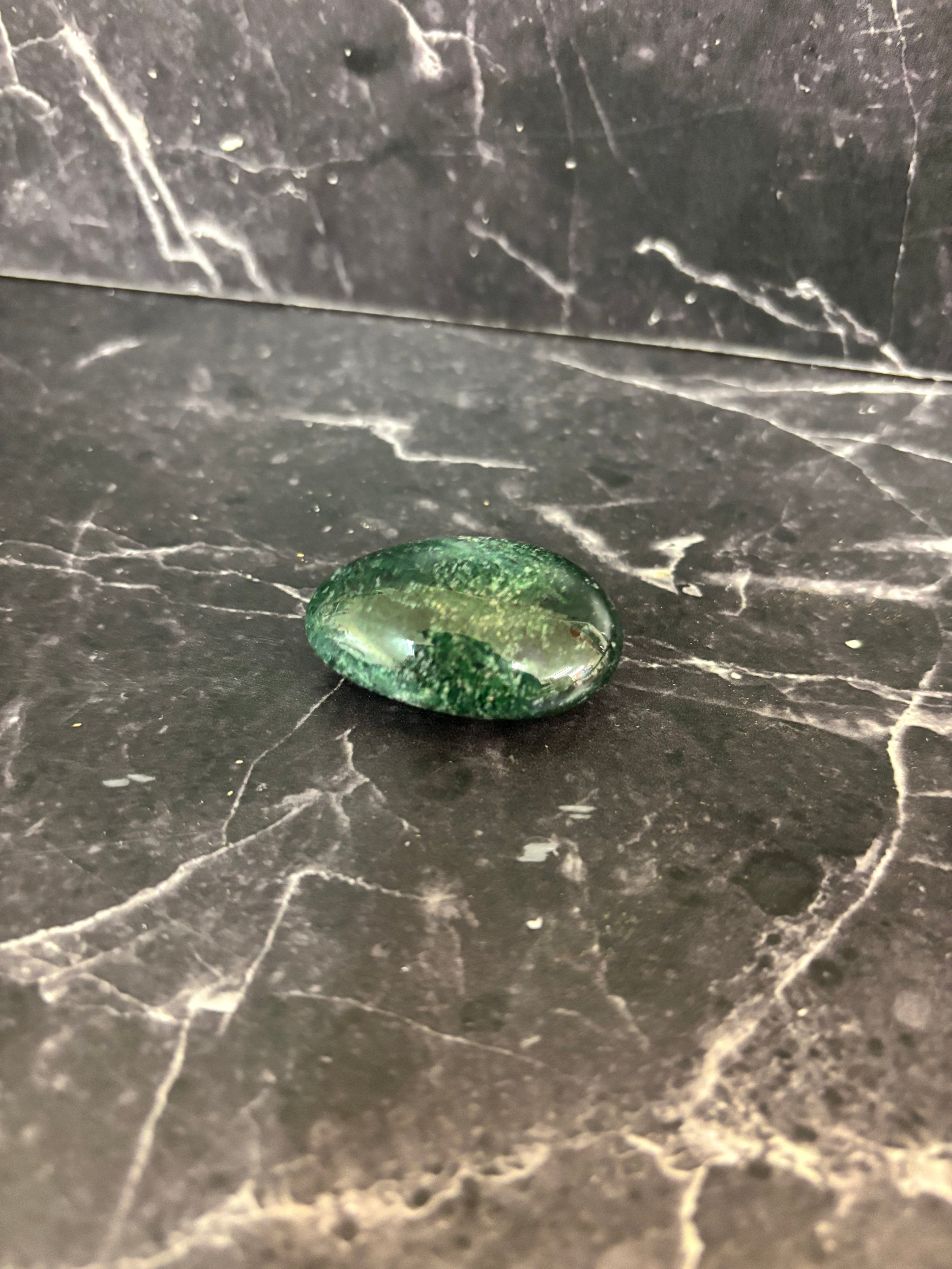 Natural Polished Moss Agate Tumbled Stones – Balance, Healing & Prosperity