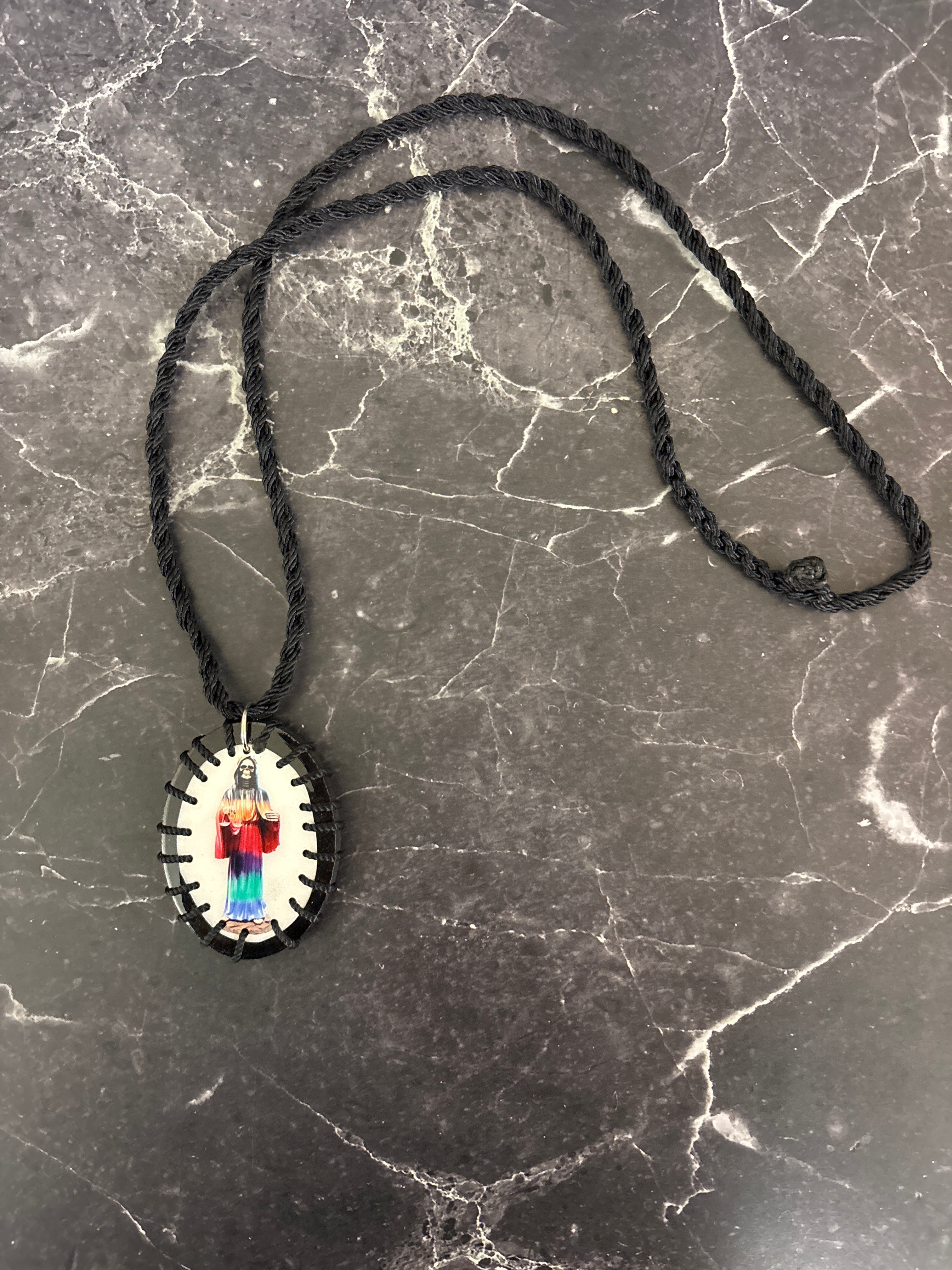 Santa Muerte Corded Necklaces