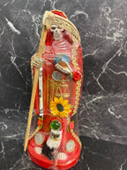 Santa Muerte Statues with Coins, Flowers & Scythe — 3 Variants