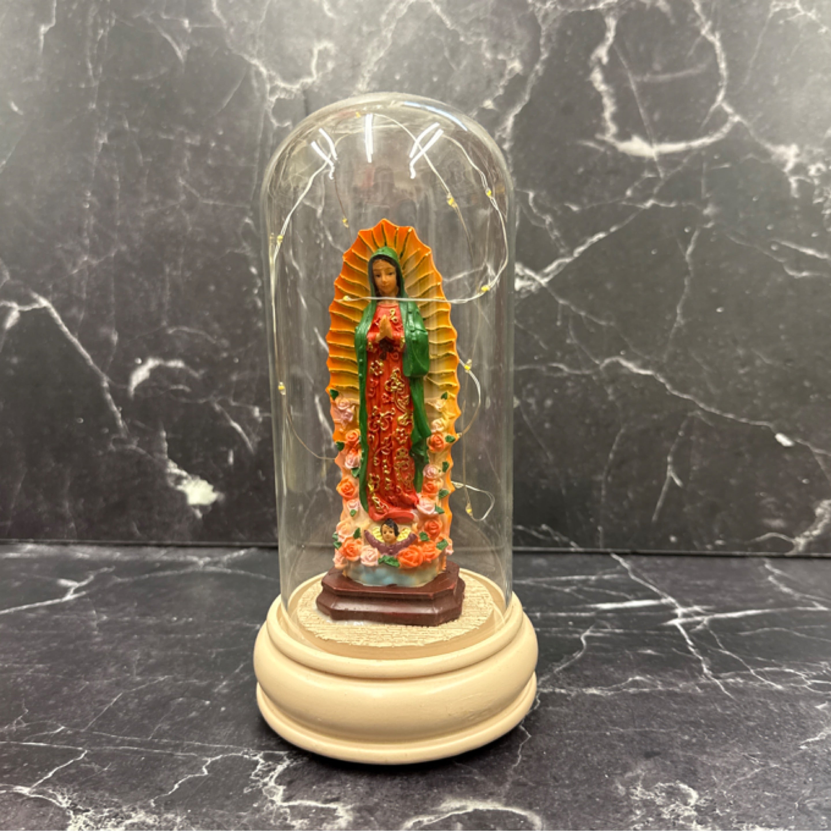 8 “ Virgen de Guadalupe Light Dome – Spiritual Protection & Devotional Display ✨💫