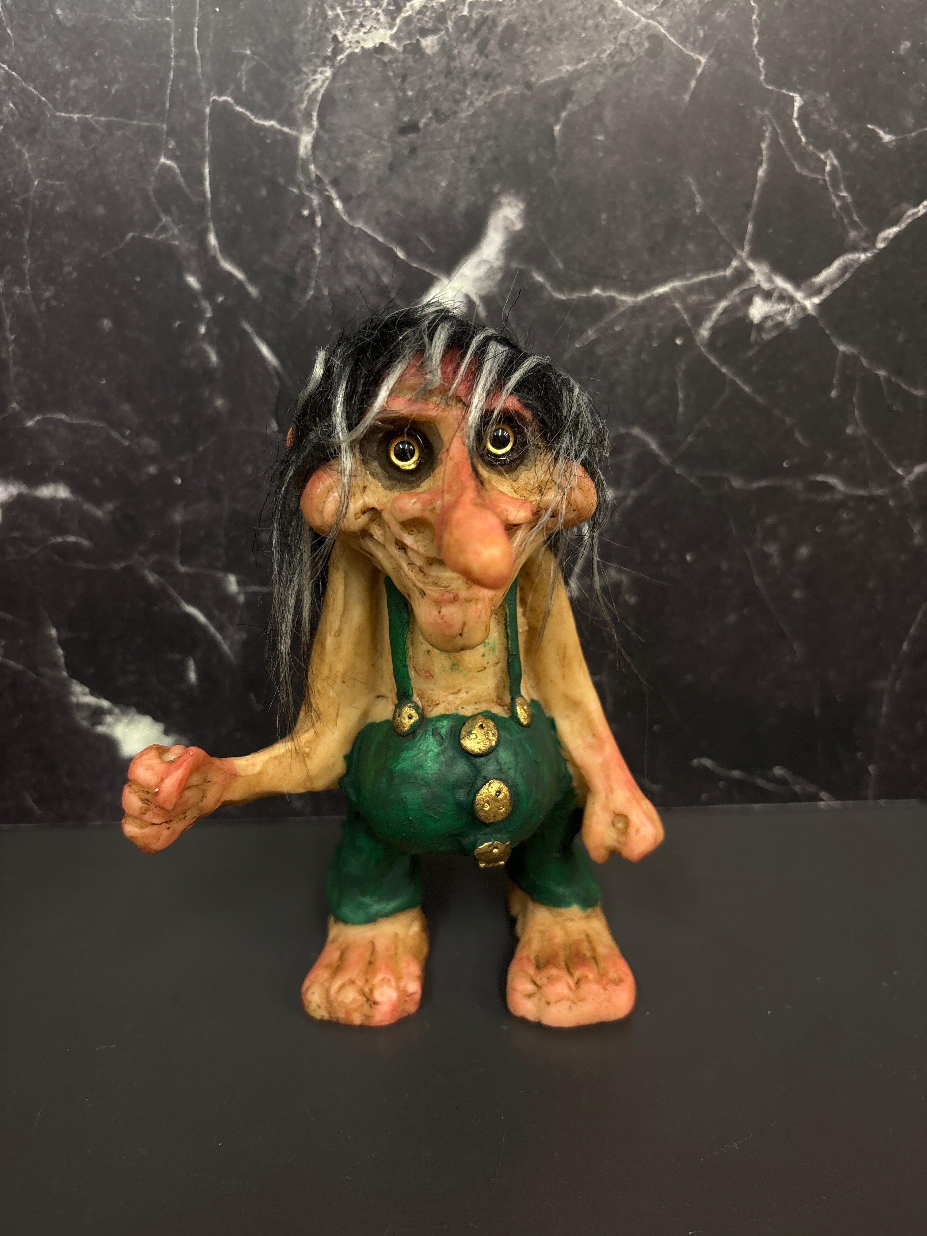 Nyform Troll Figurine – Handmade Norwegian Folk Art Collectible