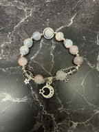 ✨ Crystal Charm Beaded Bracelets – Moon, Heart, and Star Variants