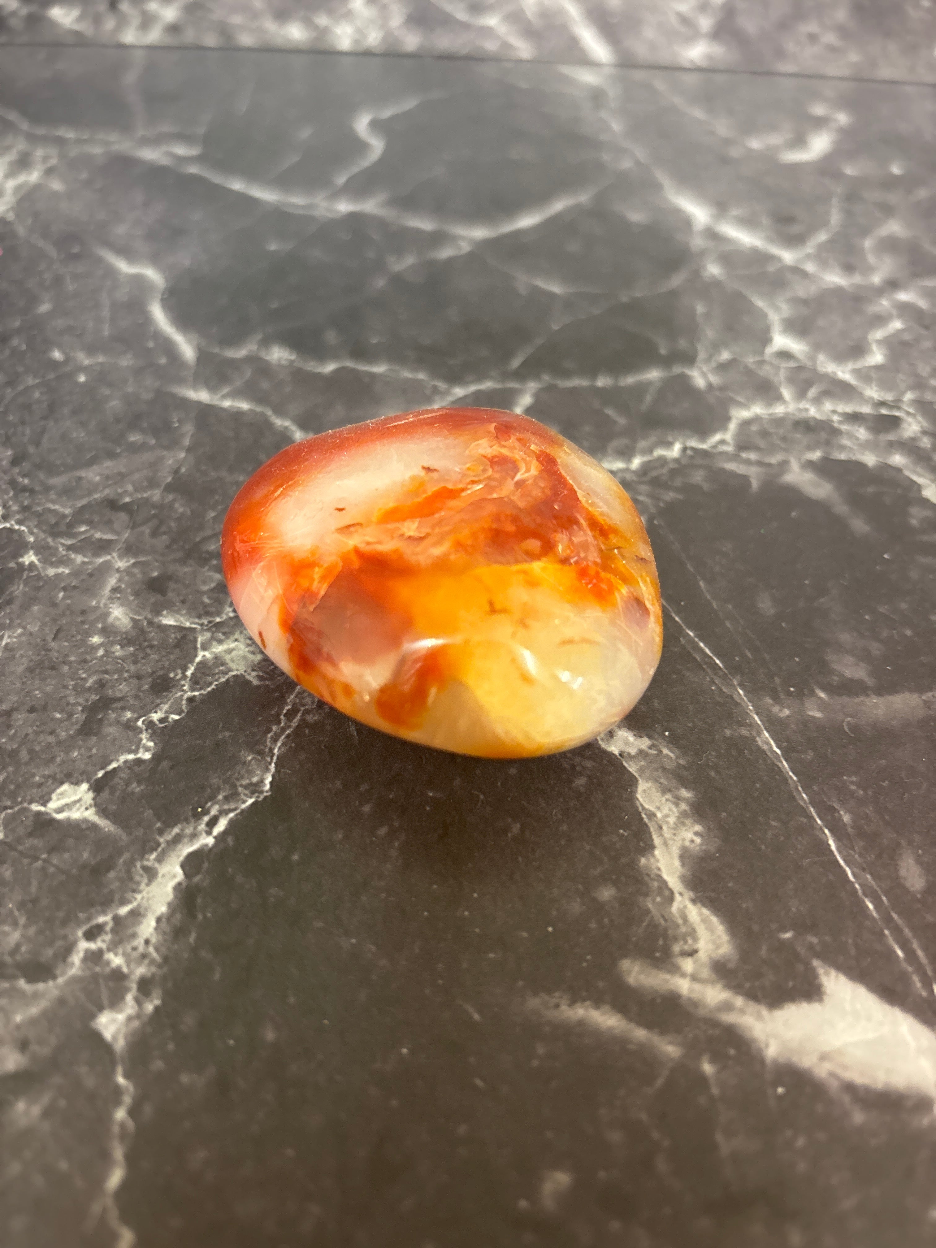 Fire Quartz Palm Stone