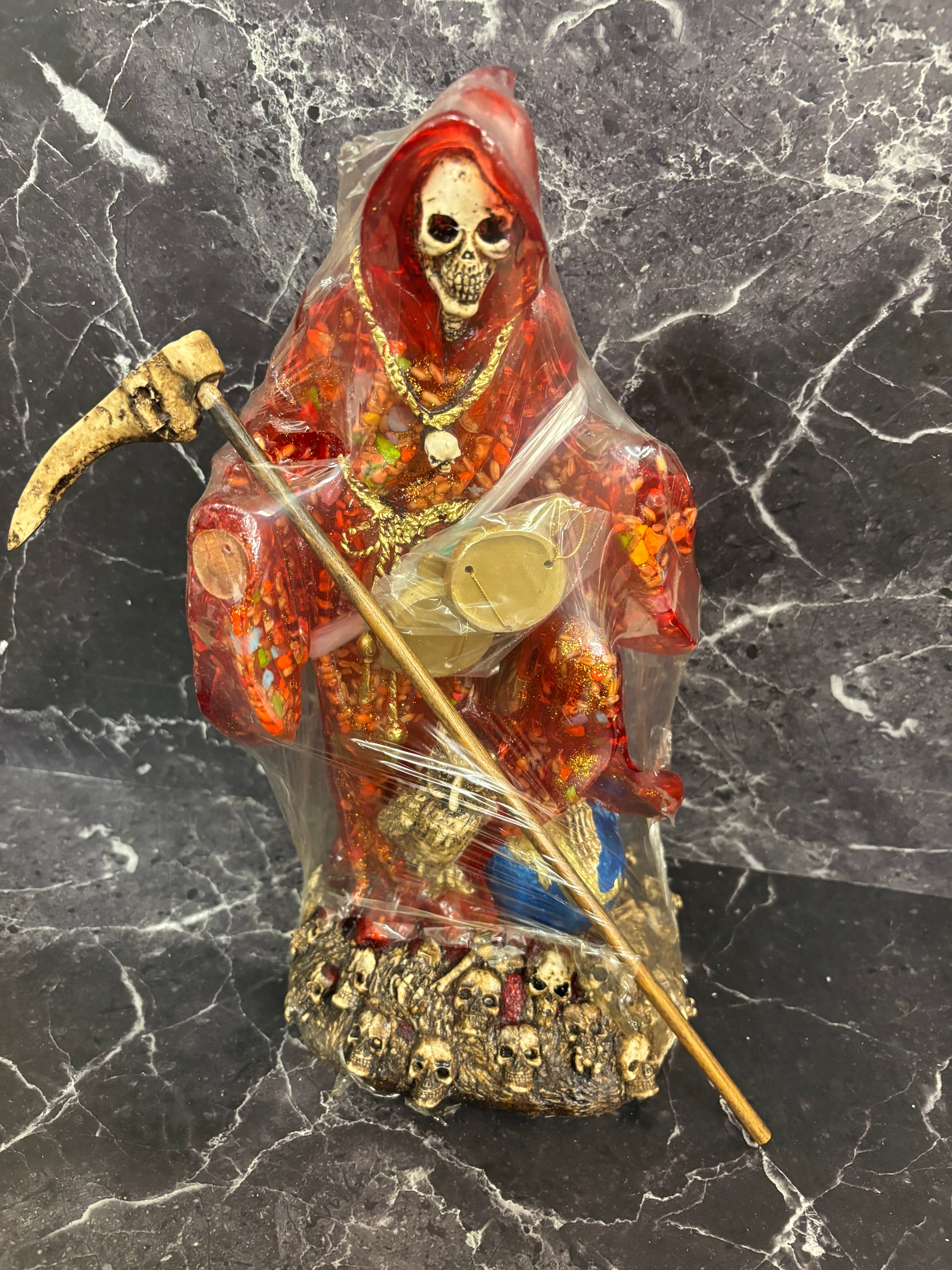 Santa Muerte Roja Statue – Power, Passion & Protection