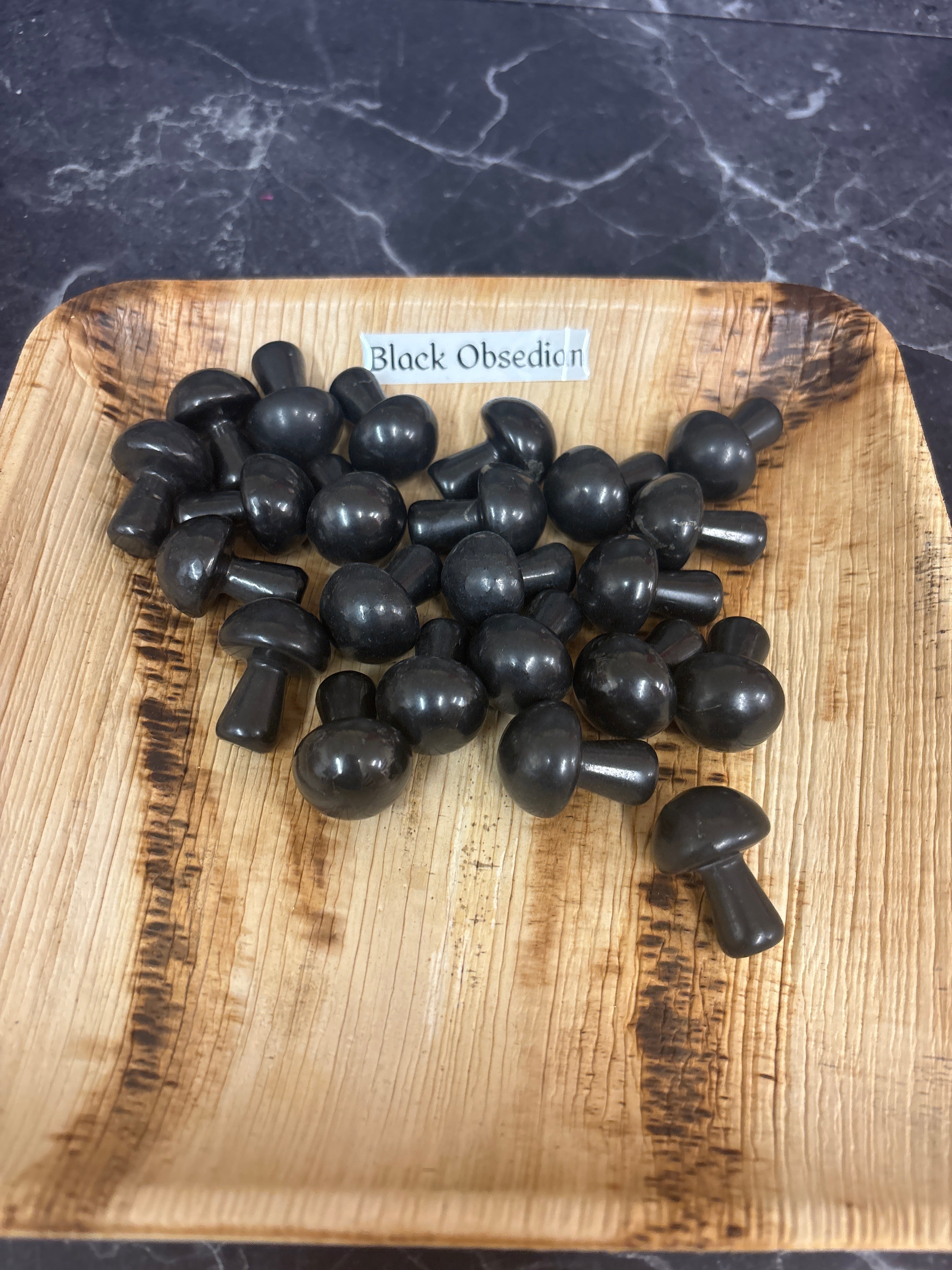 Black Obsidian Mushroom