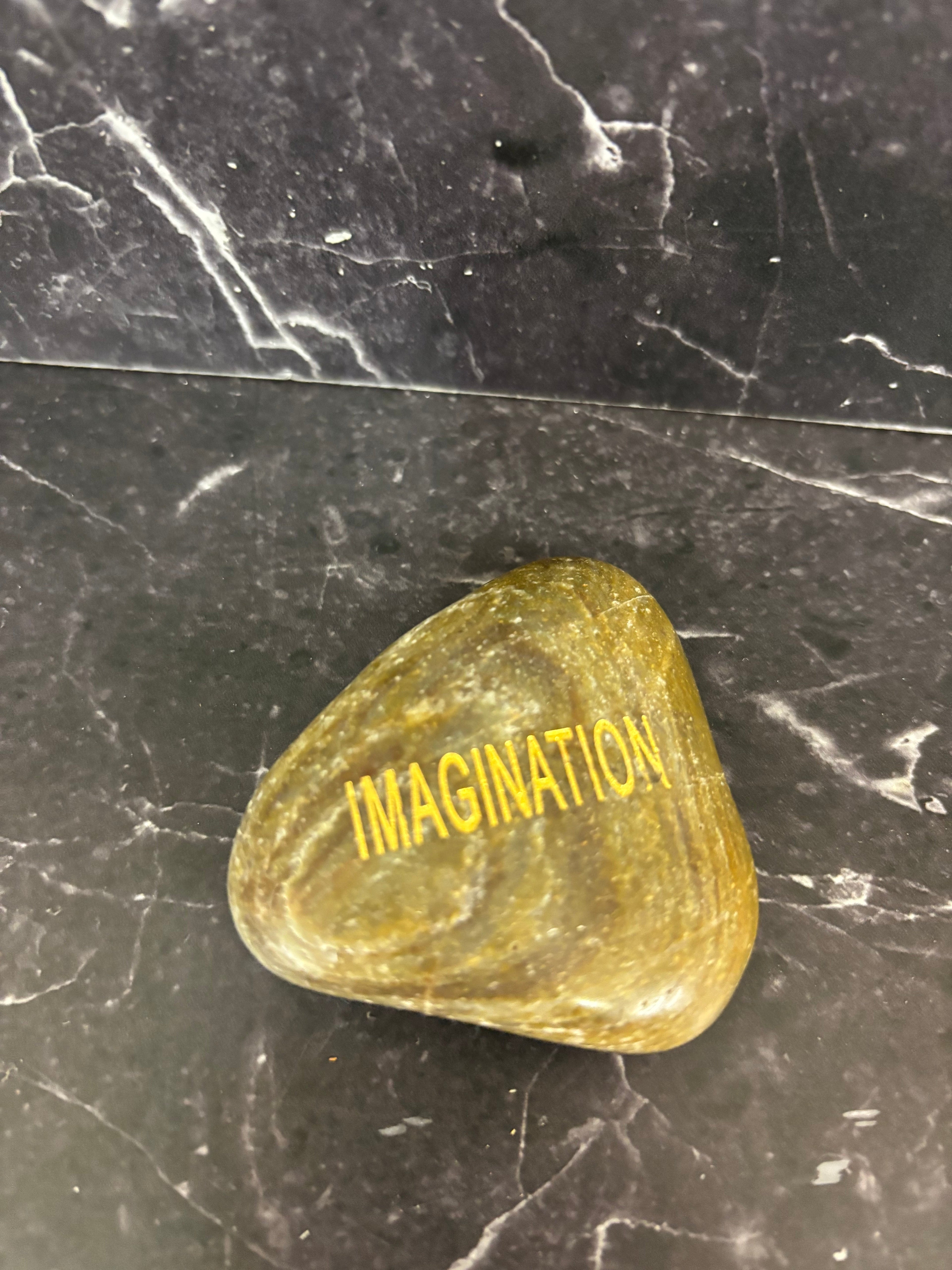 Engraved Intention Stones – Meditation, Create, Imagination, Energy, Celebrate (Sold Individually)