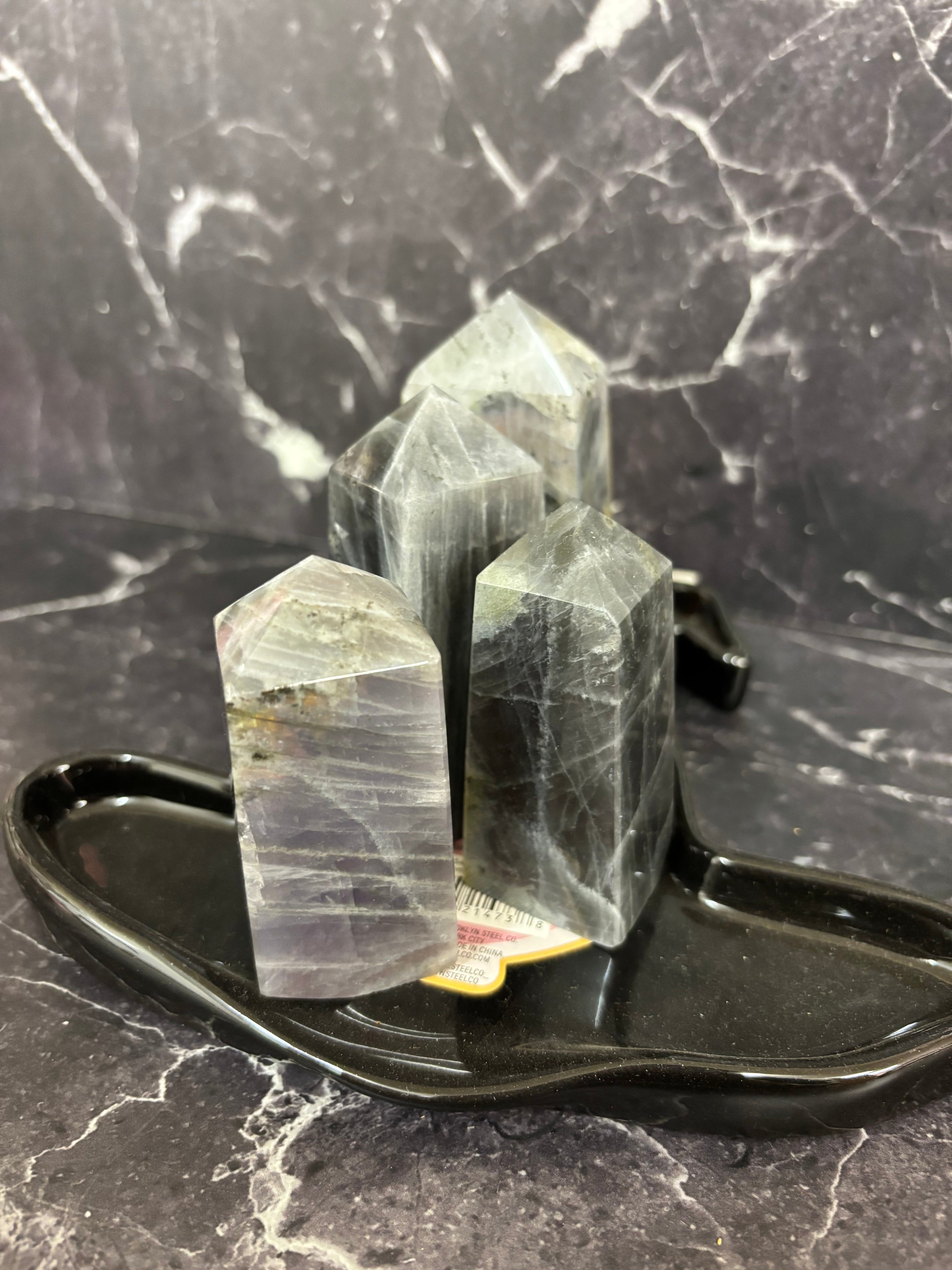 Polished Labradorite Crystal Points — Protective & Transformative Energy