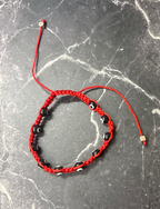 🧿 Evil Eye Protection Bracelets – Adjustable Red & Black Cord Set ✨