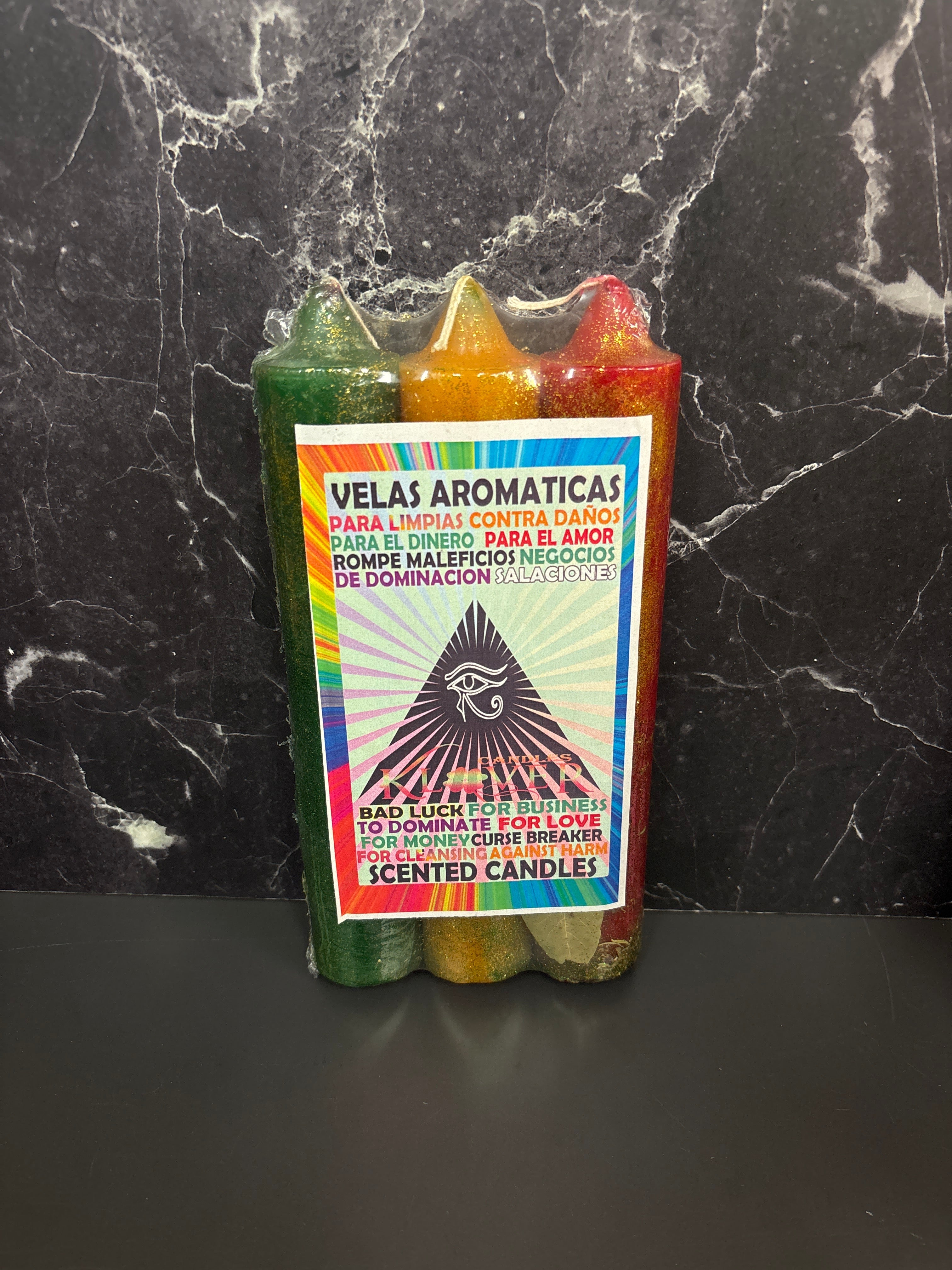 Velas Aromáticas de Limpieza y Protección – Set de 3 Scented Spiritual Candles