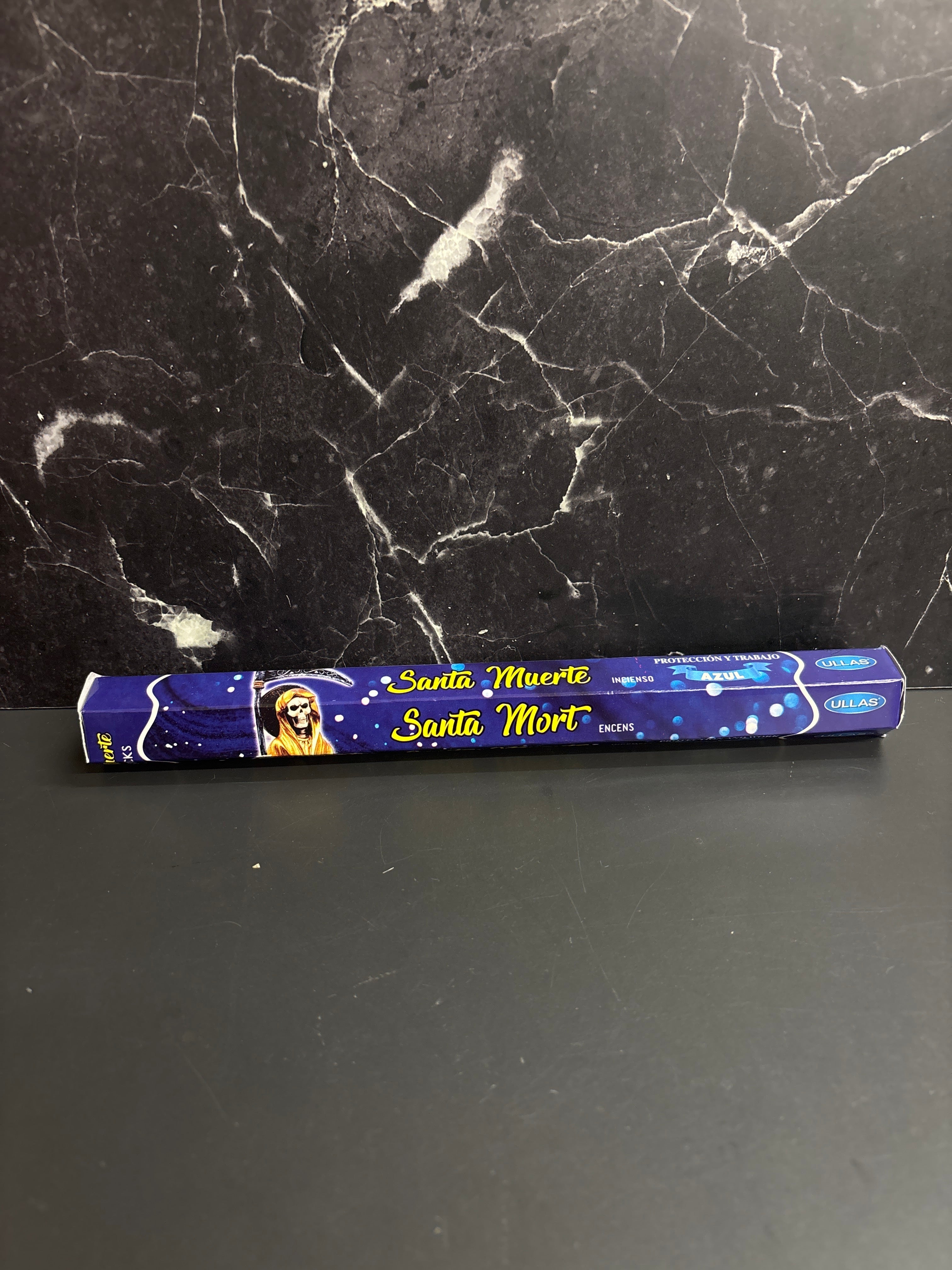 Santa Muerte Blue Incense Sticks – Protection & Work Blessings