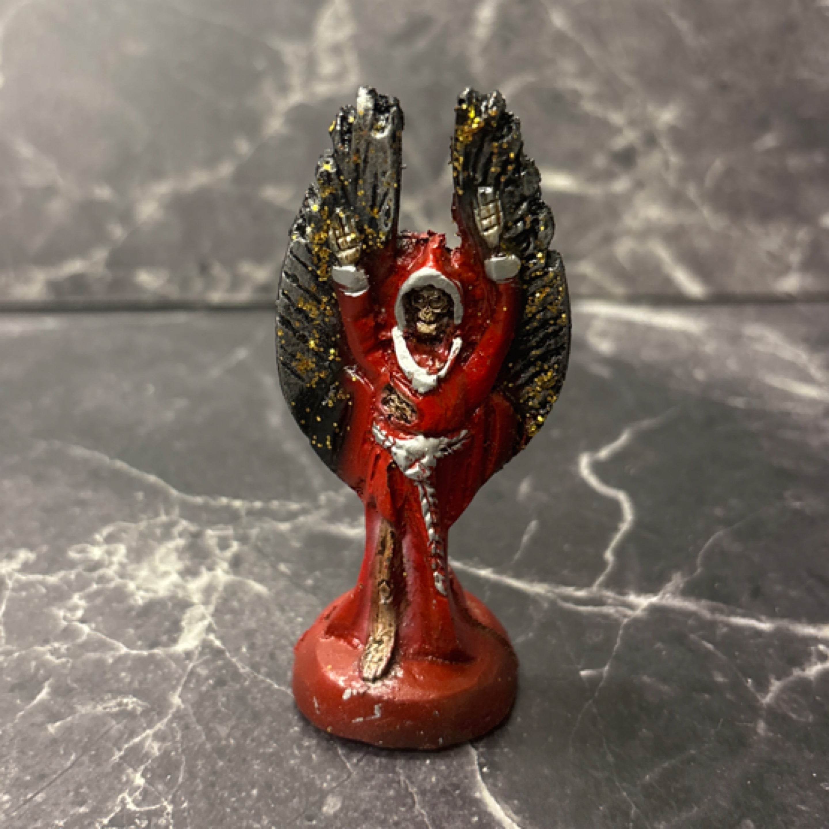 Reversible Angel of Protection Statue – White, Black & Red