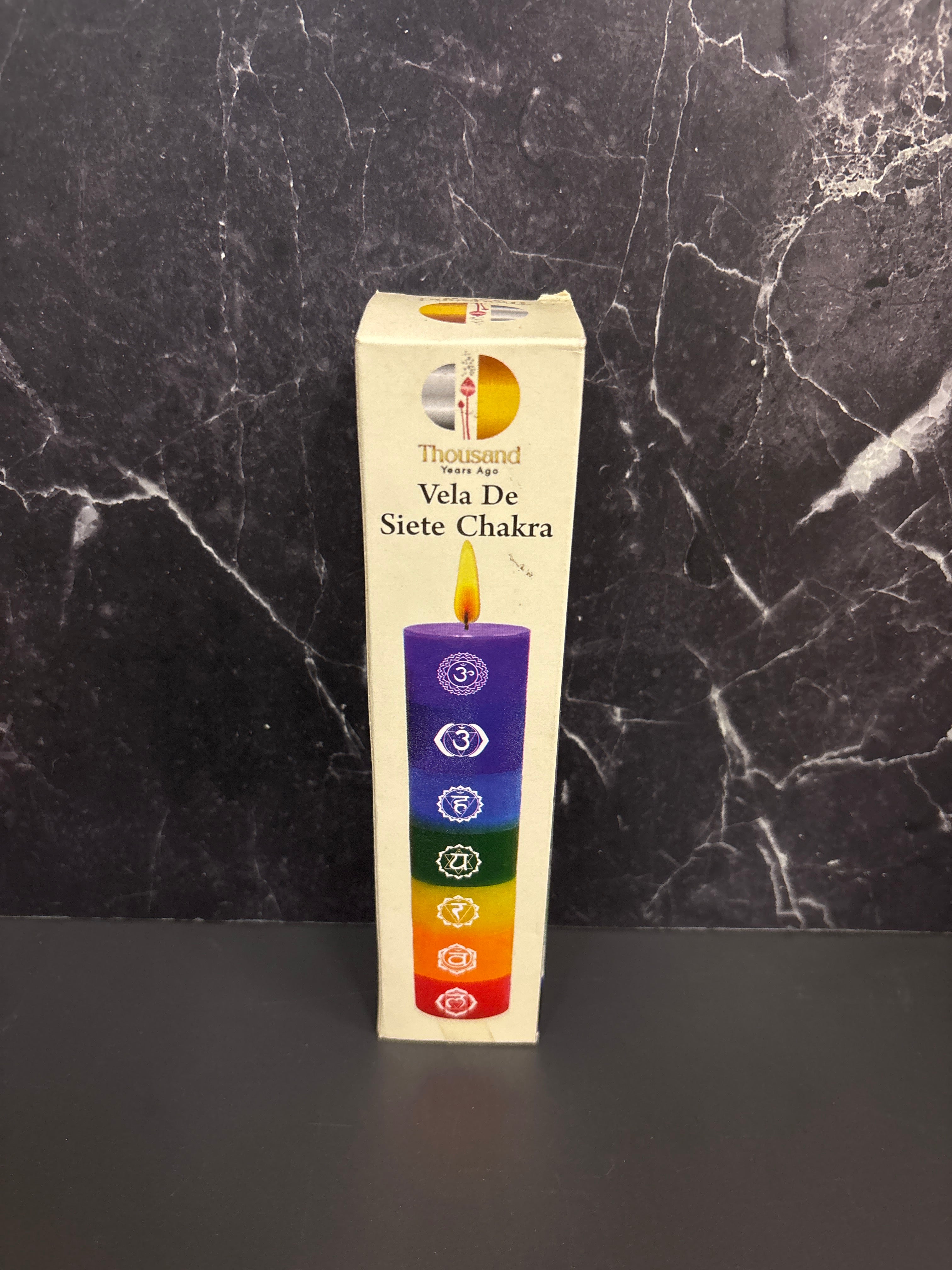 Vela de Siete Chakra – 7 Chakra Energy Candle