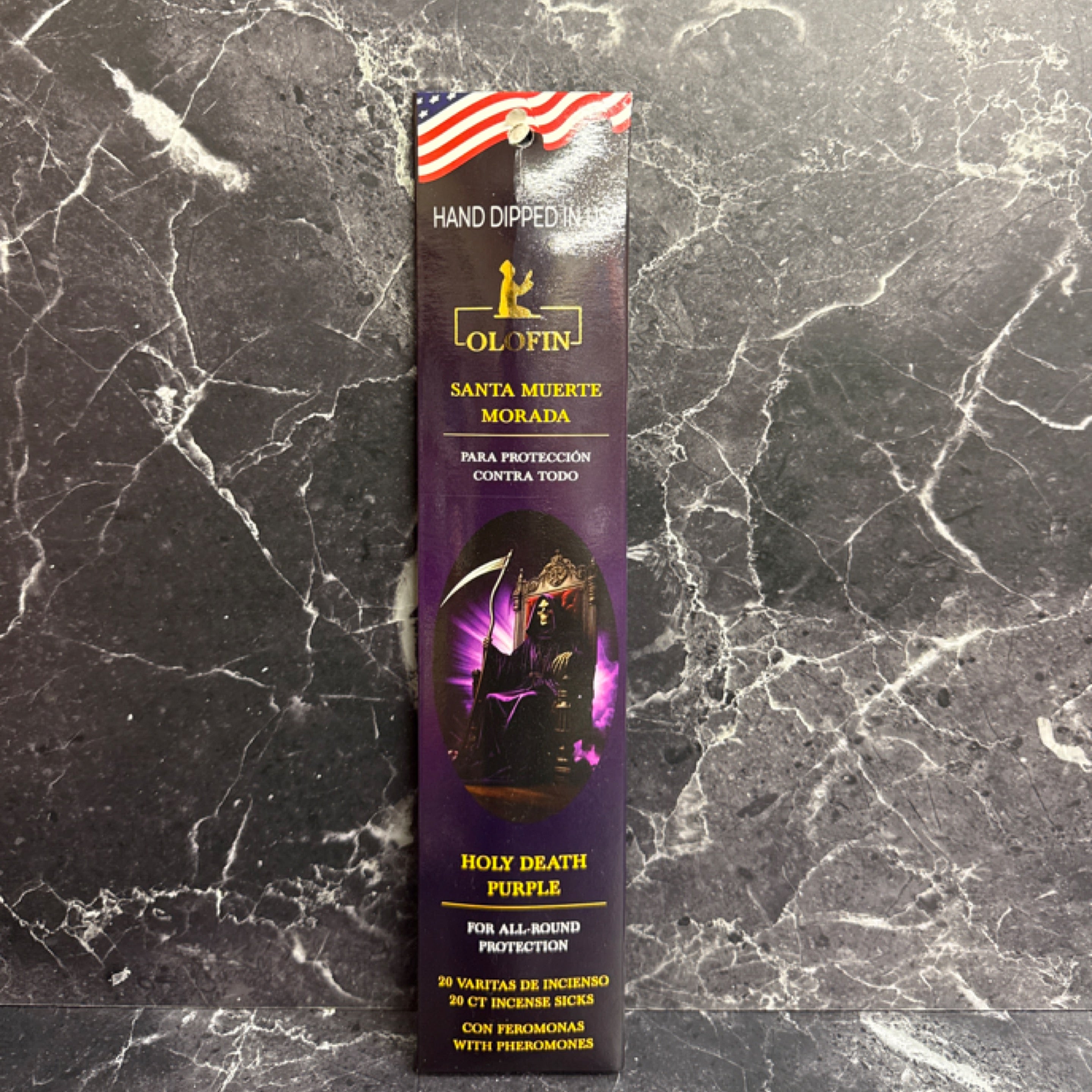 Santa Muerte Purple Incense – All-Around Protection (20 Sticks)
