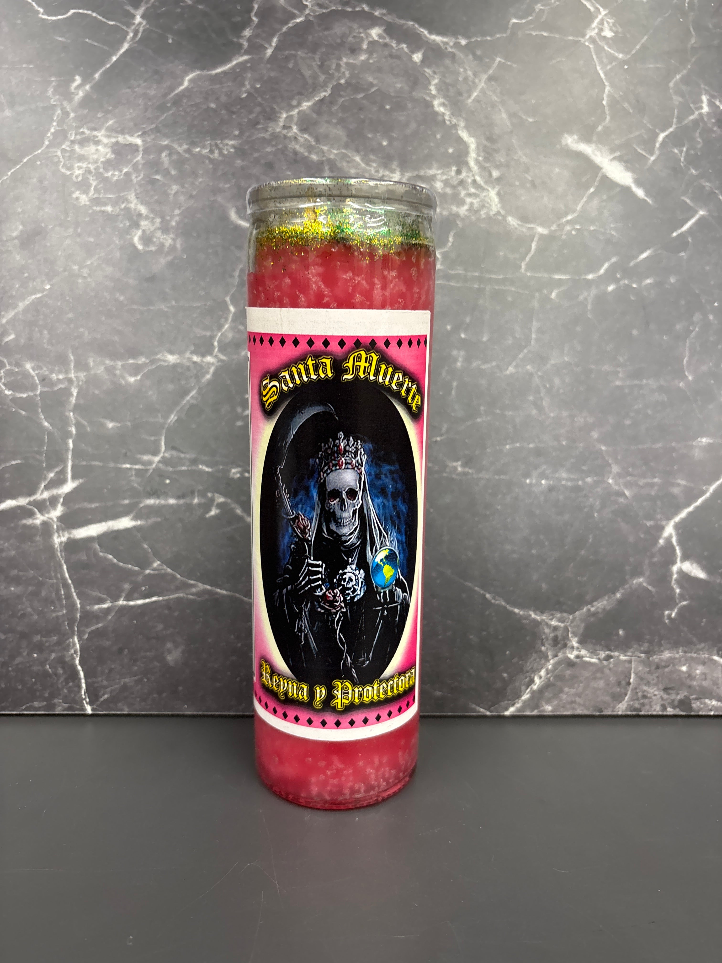 🕯️ Santa Muerte Candle – Reyna y Protectora (Prepared or Unprepared)