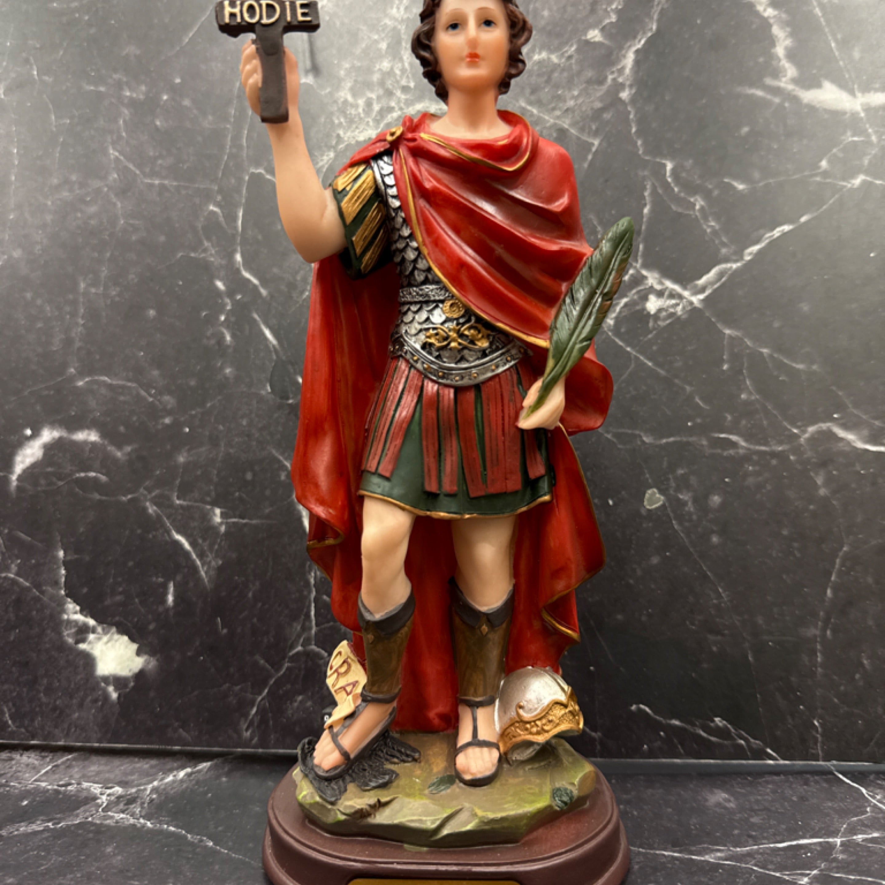 St. Expeditus Statue – Patron Saint of Urgent Causes Figurine 9”