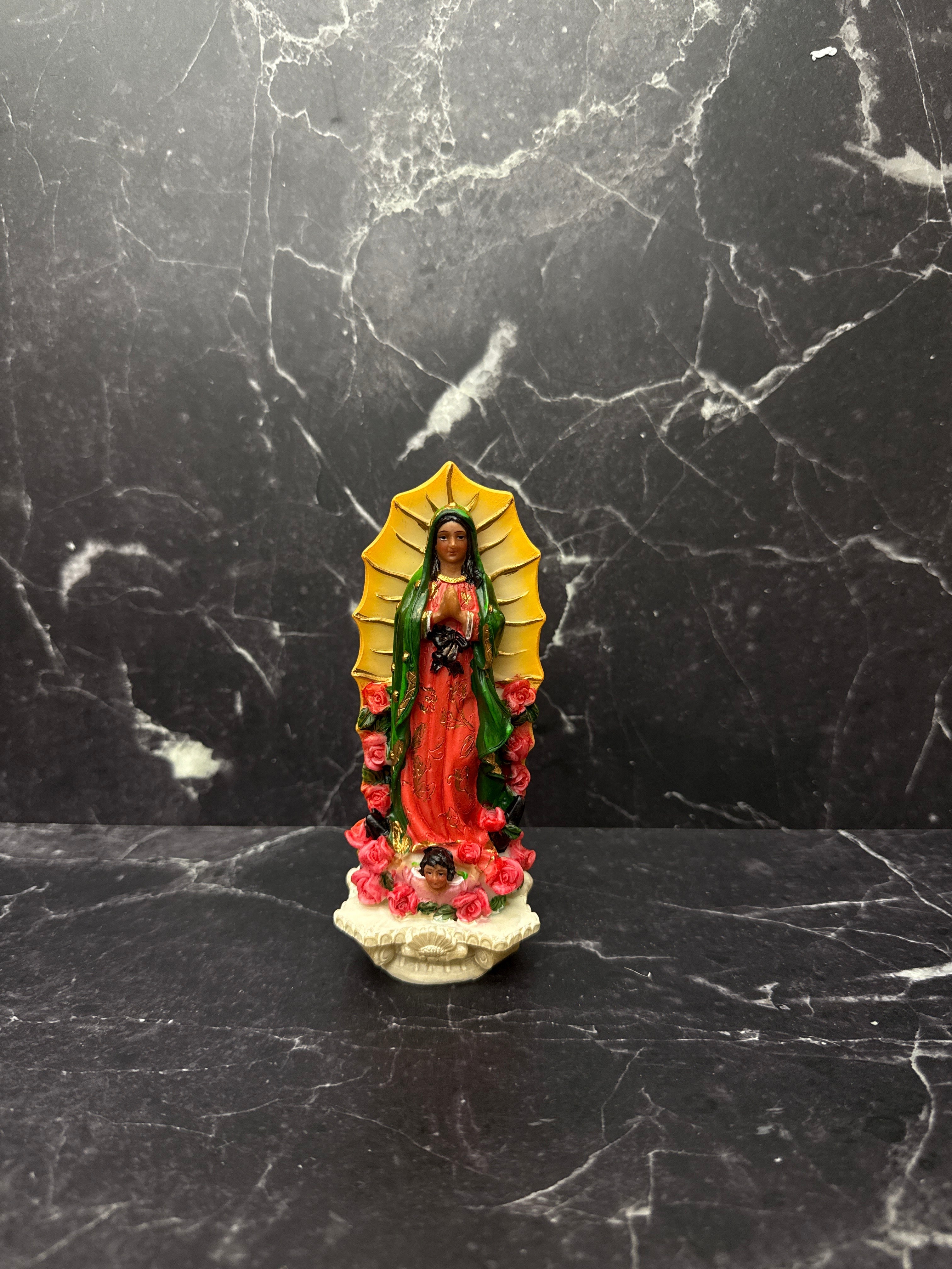 Virgen de Guadalupe Statue – Queen of Heaven & Protector of the Faithful 🙏✨ 5”