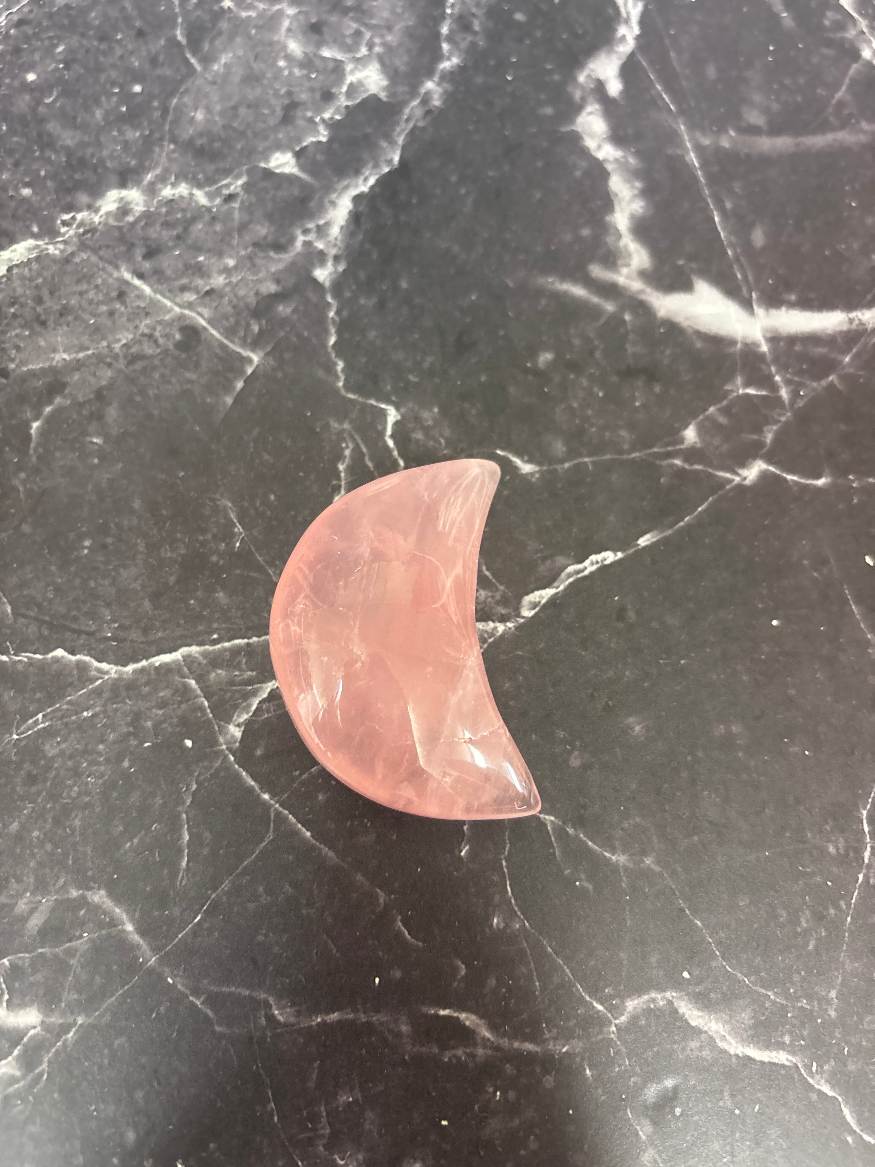 Rose Quartz Crescent Moon