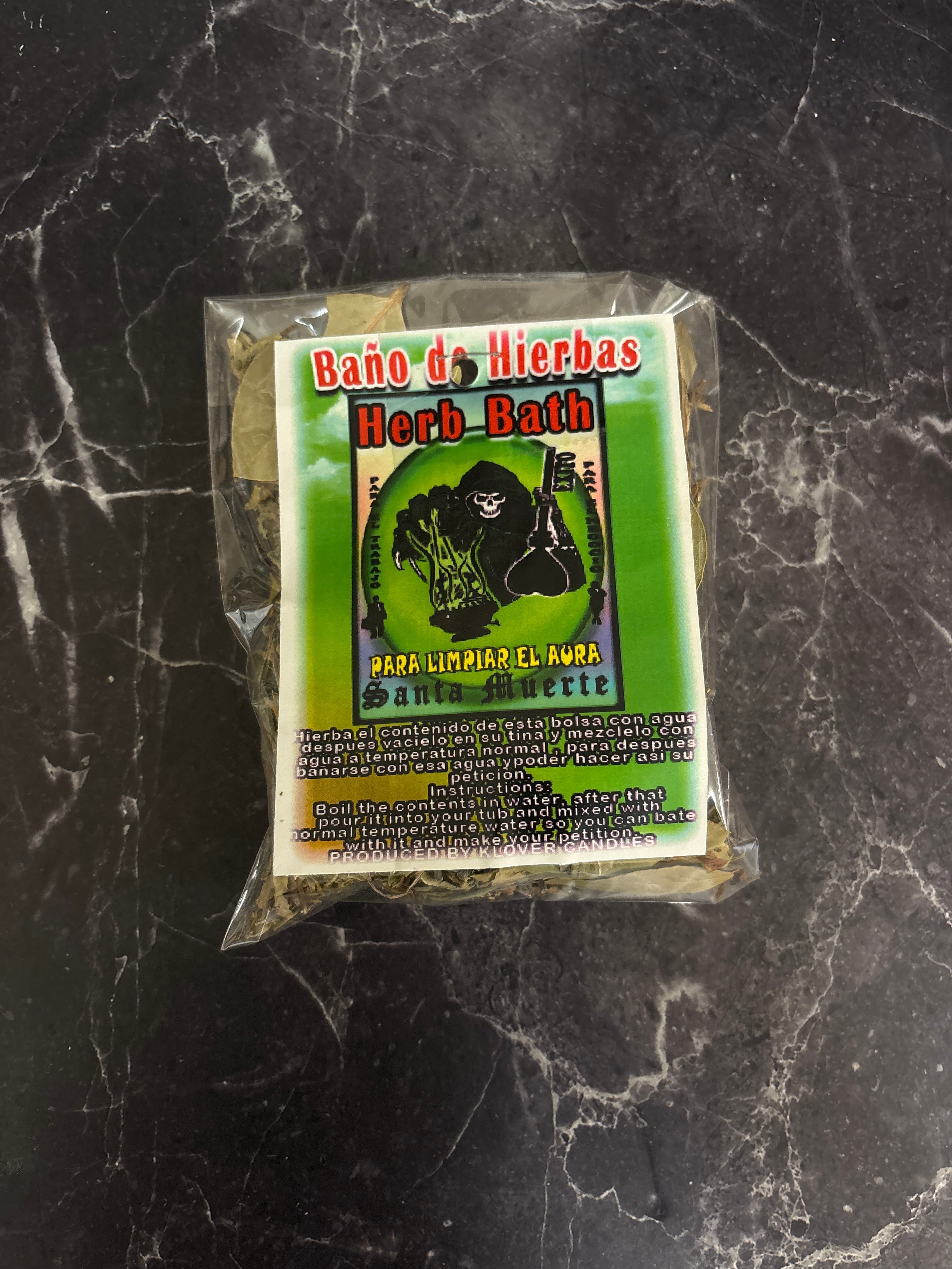 Santa Muerte Herb Bath — Aura Cleansing & Spiritual Protection