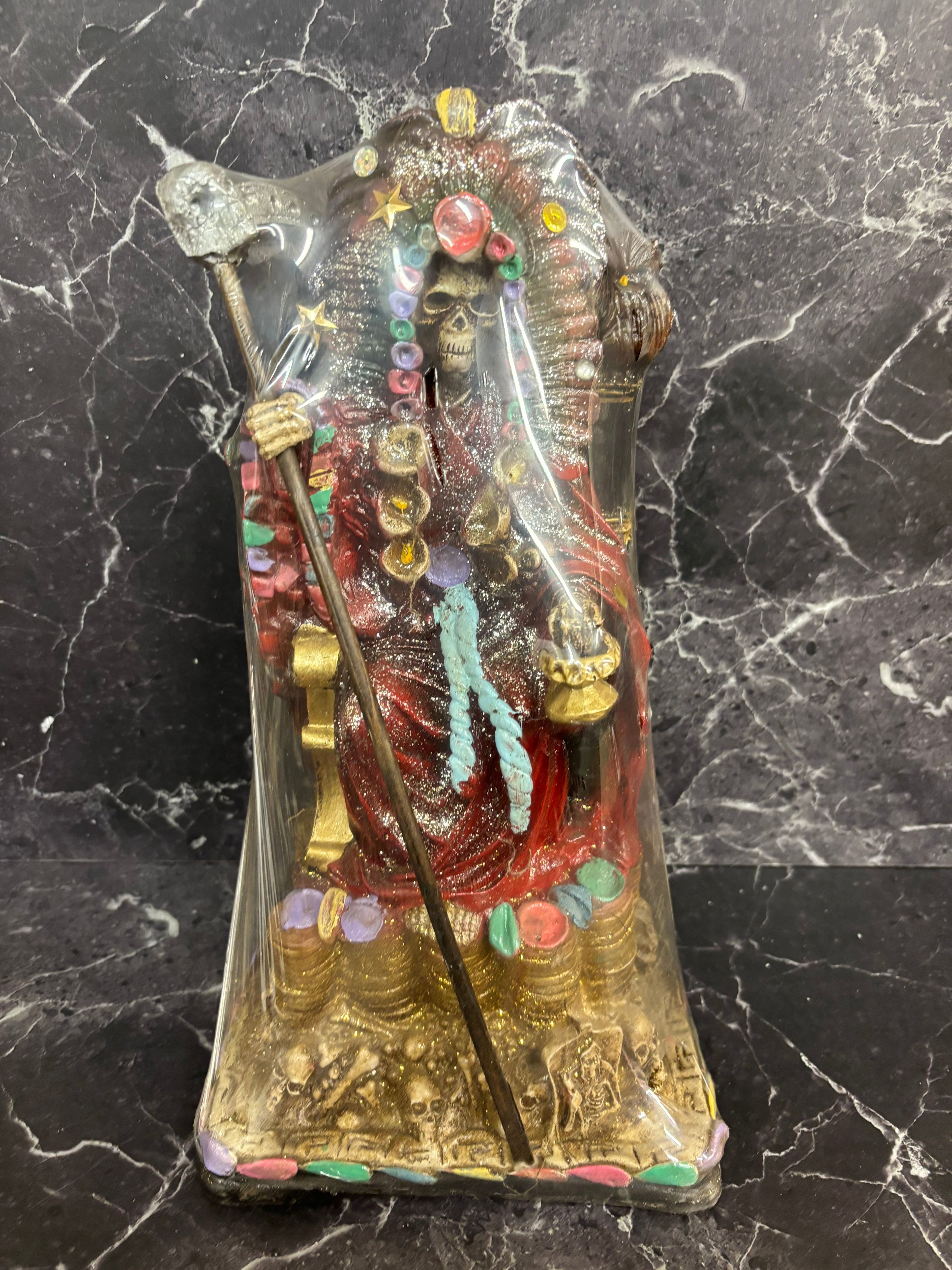 12” Santa Muerte Statue of Wealth & Prosperity — 2 Variants