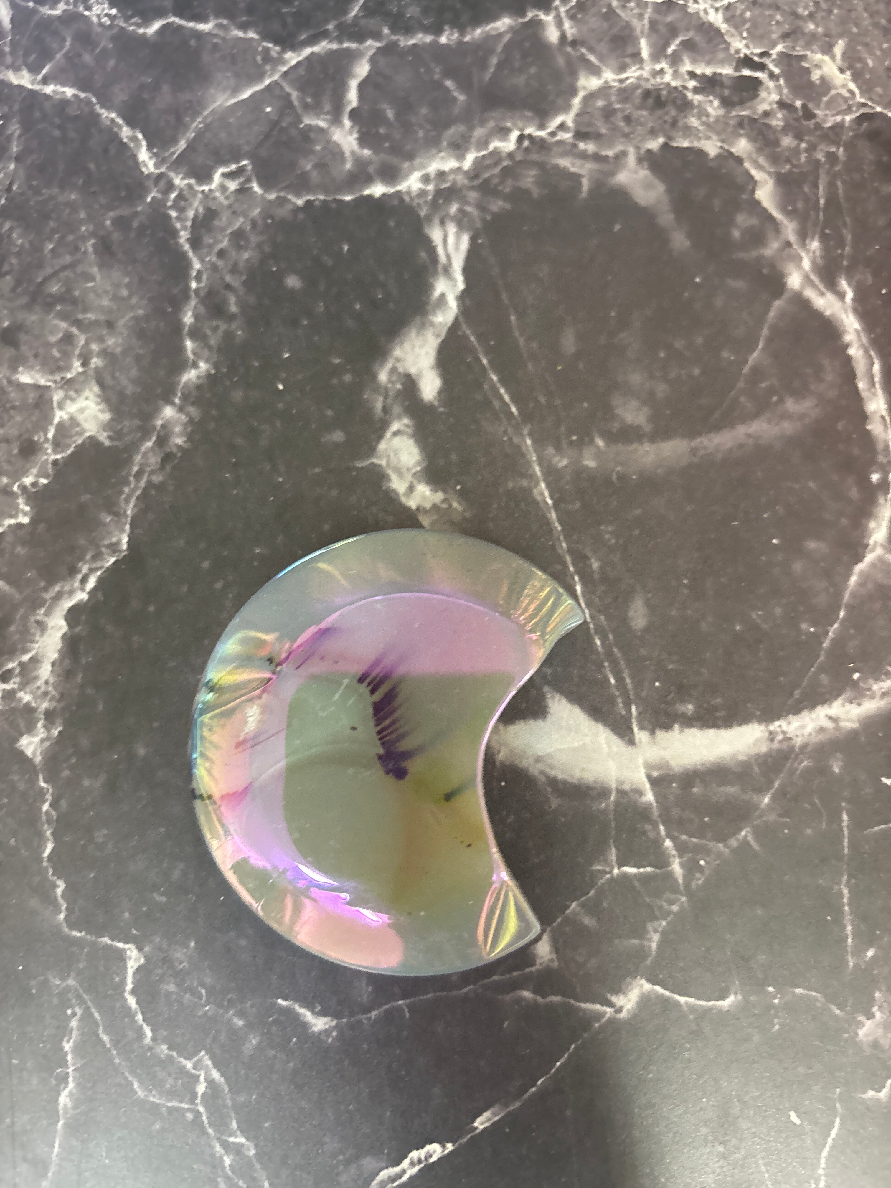 Aura Agate Quartz Moon