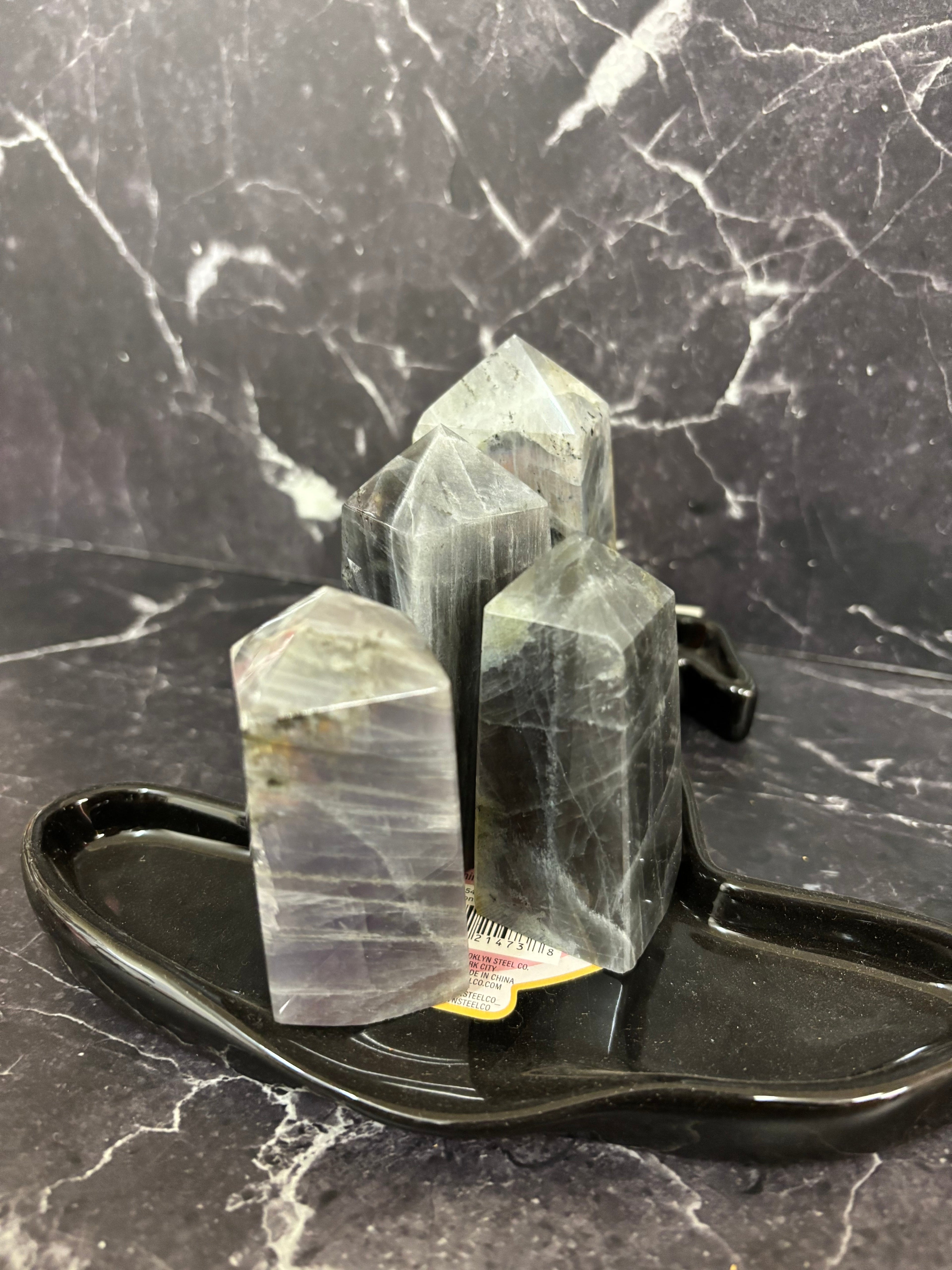 Polished Labradorite Crystal Points — Protective & Transformative Energy
