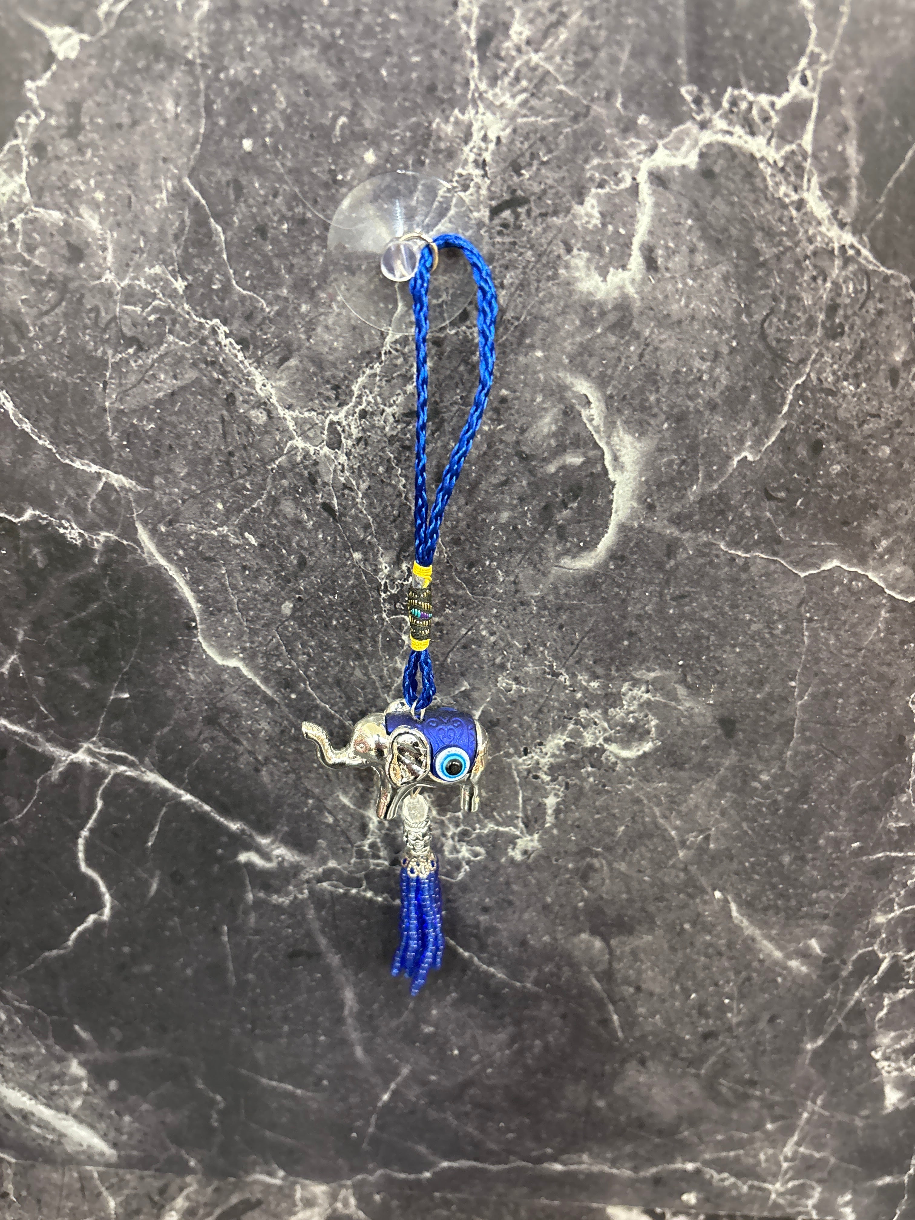 Blue Elephant Evil Eye Charm