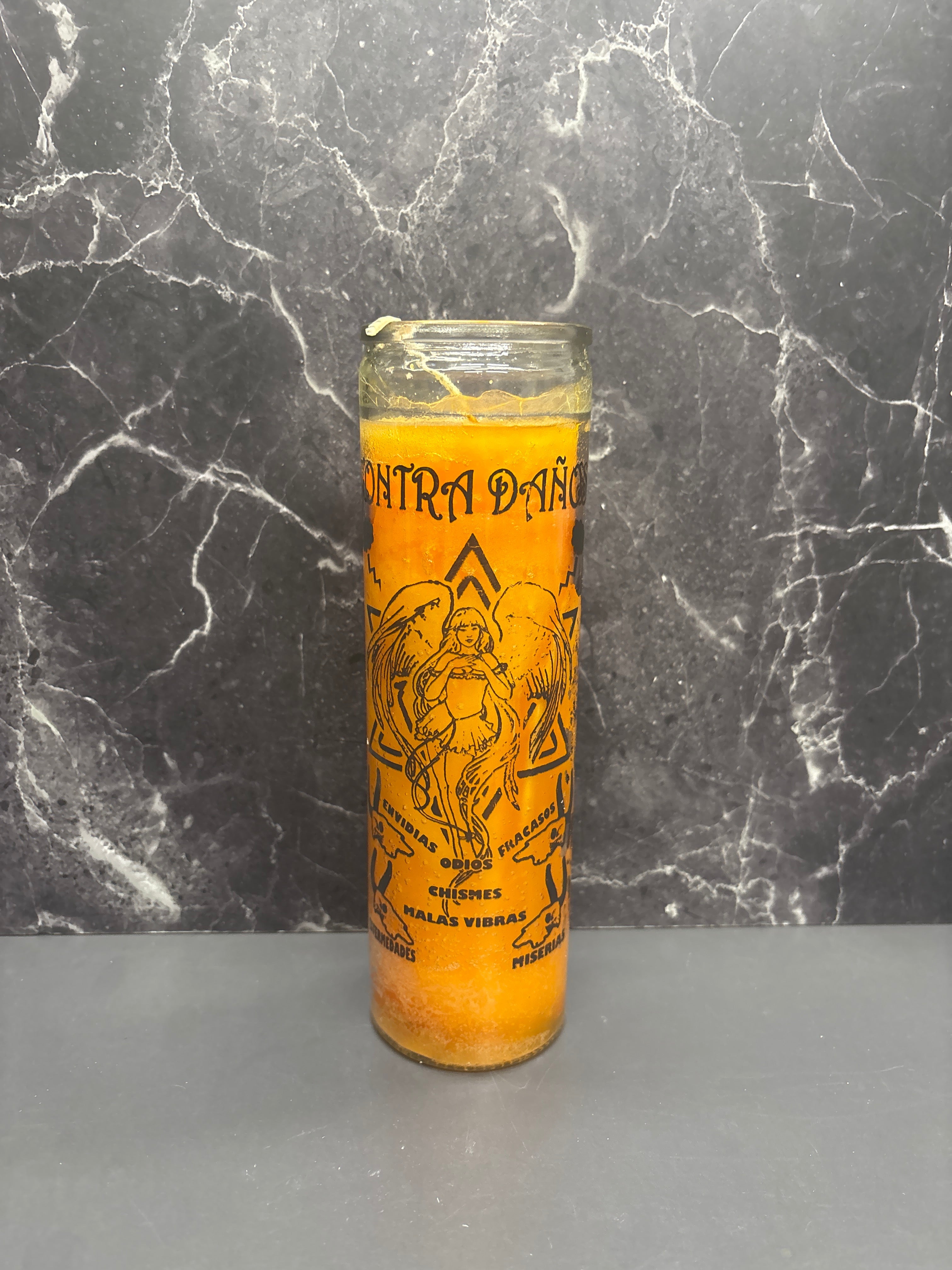 🕯️ Contra Daños Candle – Against Harm & Negativity (Prepared or Unprepared)