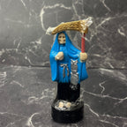 Santa Muerte Mini Statue Collection – Blue, Pink, Yellow & Orange (5.5”) prepared