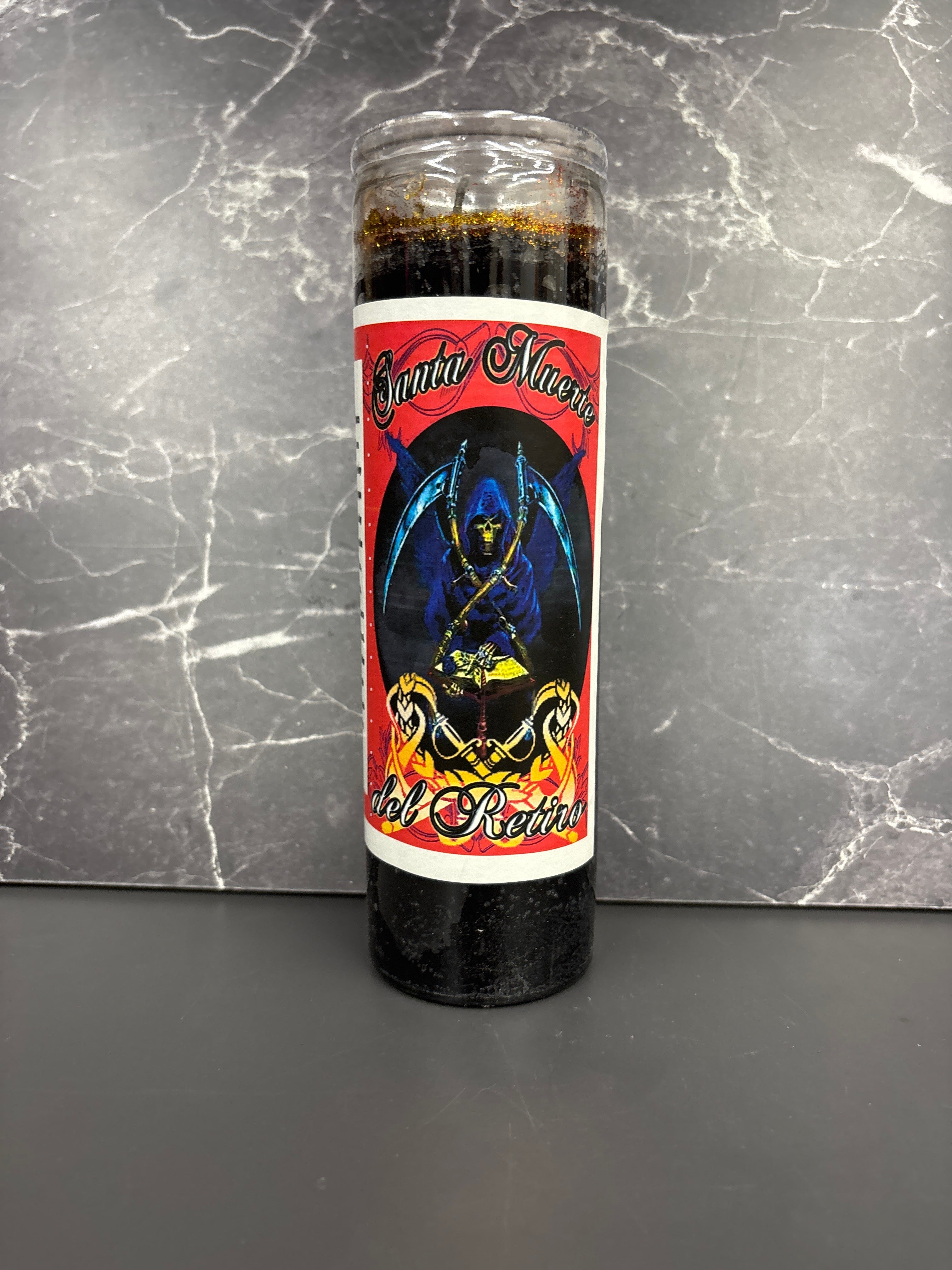 🕯️ Santa Muerte del Retiro Candle – Banishing & Enemy Removal (Prepared or Unprepared)