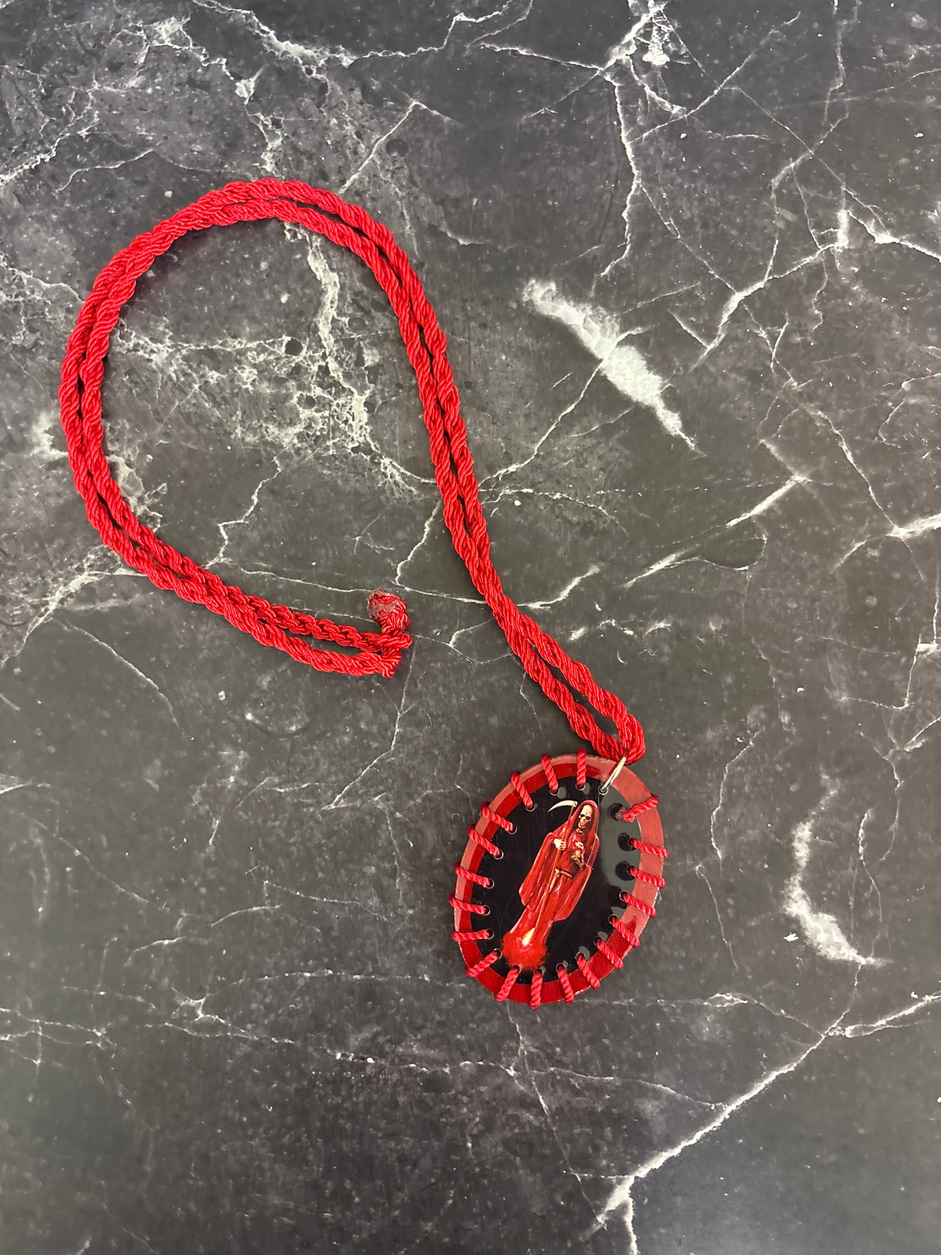 Santa Muerte Corded Necklaces