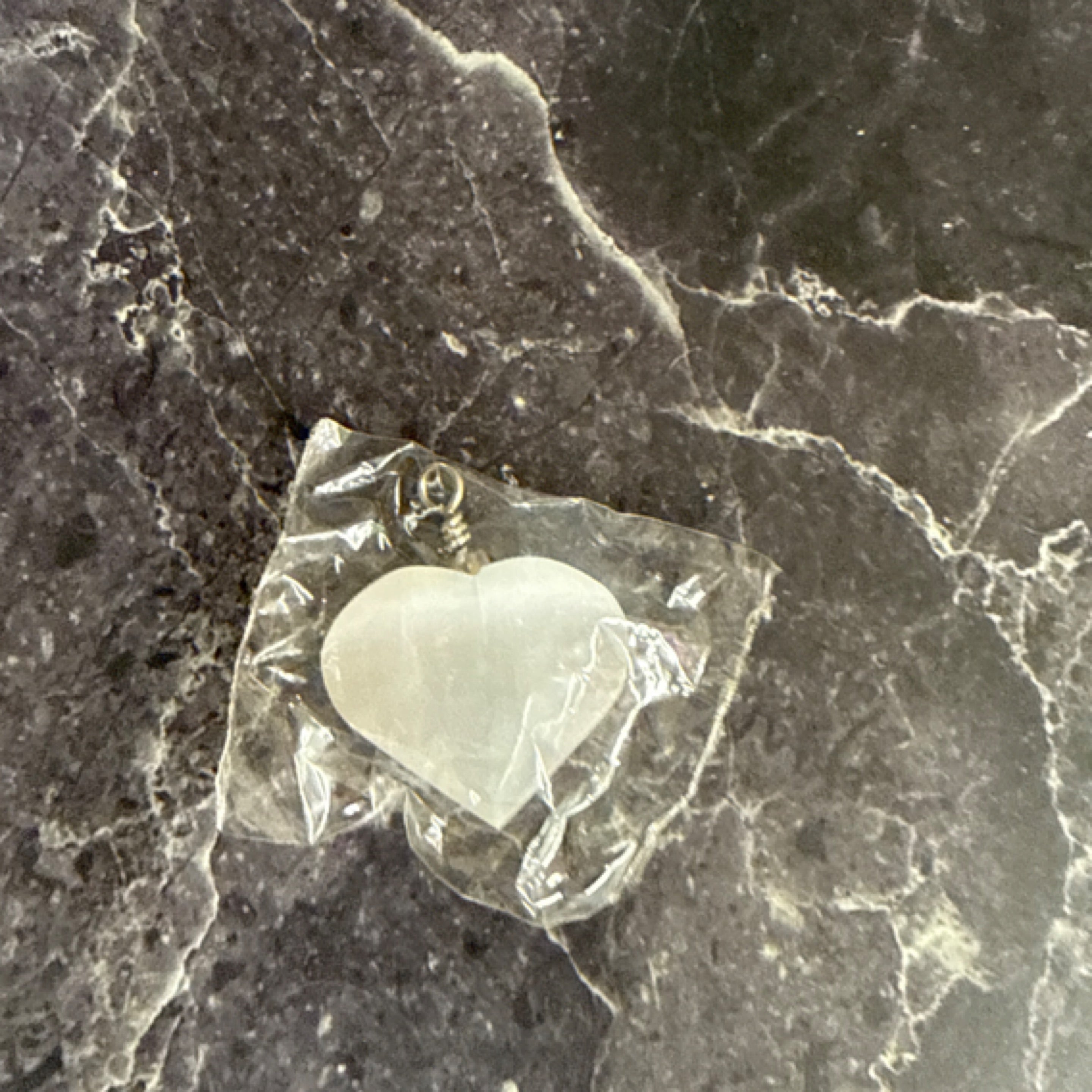 Selenite Heart Pendant – Energy Cleanser & Spiritual Shield